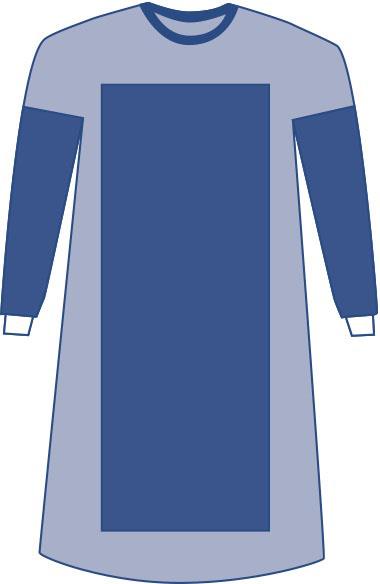 Eclipse Poly Reinforced Gown with Hand Towel, Size L, Extra-Long, Sterile