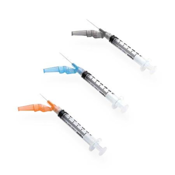 Edge® Hypodermic Safety Needle, 27g x ½", Gray