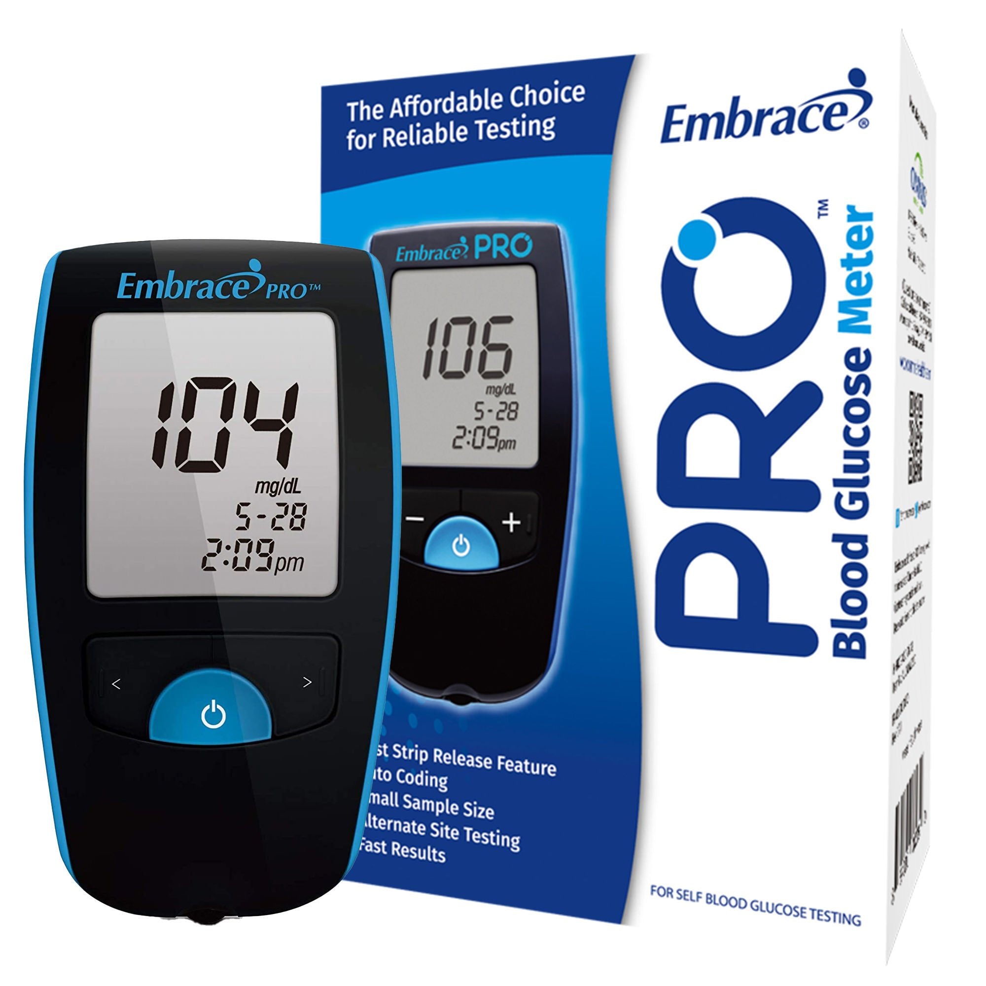 Embrace® PRO™ Blood Glucose Monitoring System, Meter Only (Individual and Multi-Patient Approved)