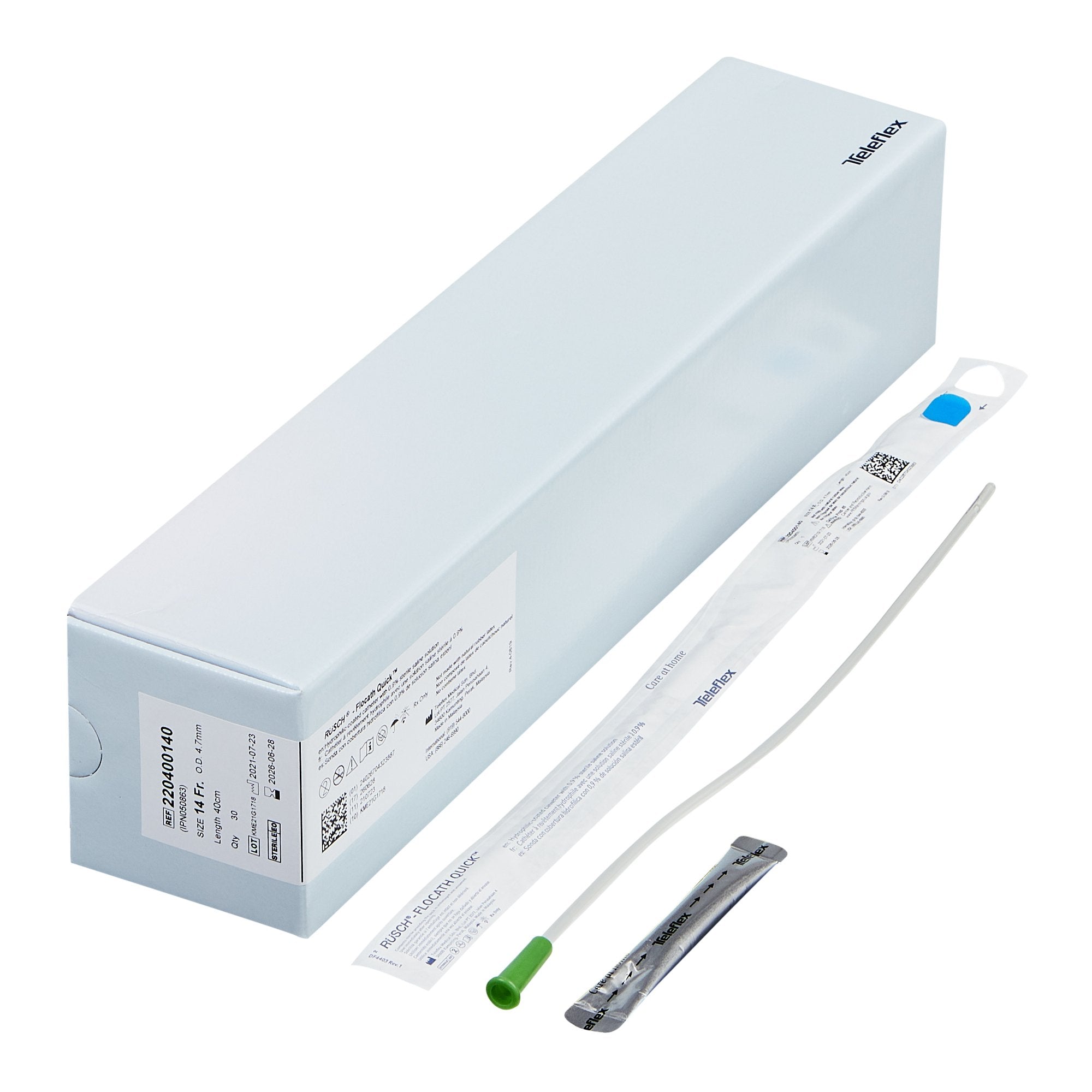 FloCath Quick Hydrophilic Intermittent Catheter, 14fr, 16"