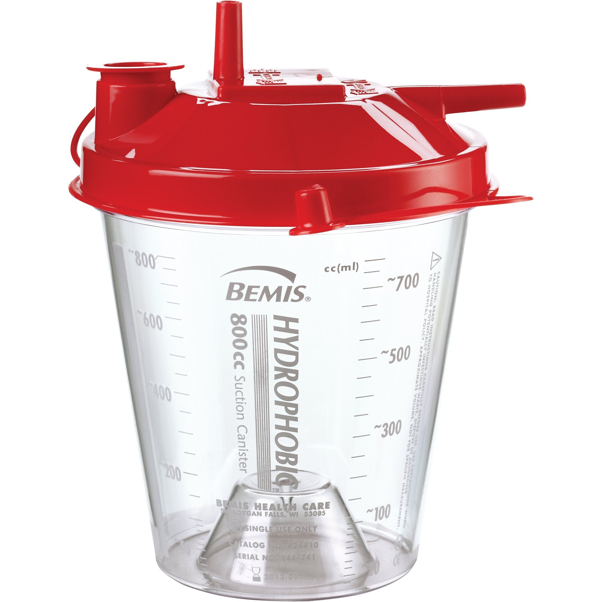 Hydrophobic Rigid Canister, 800cc, Red