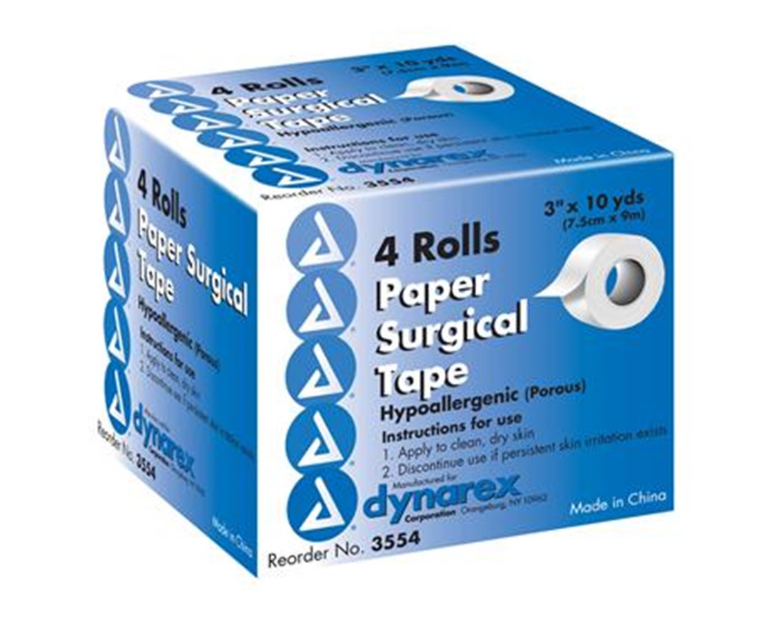 Hypoallergenic Paper Surgical Tape, 3" x 10yds