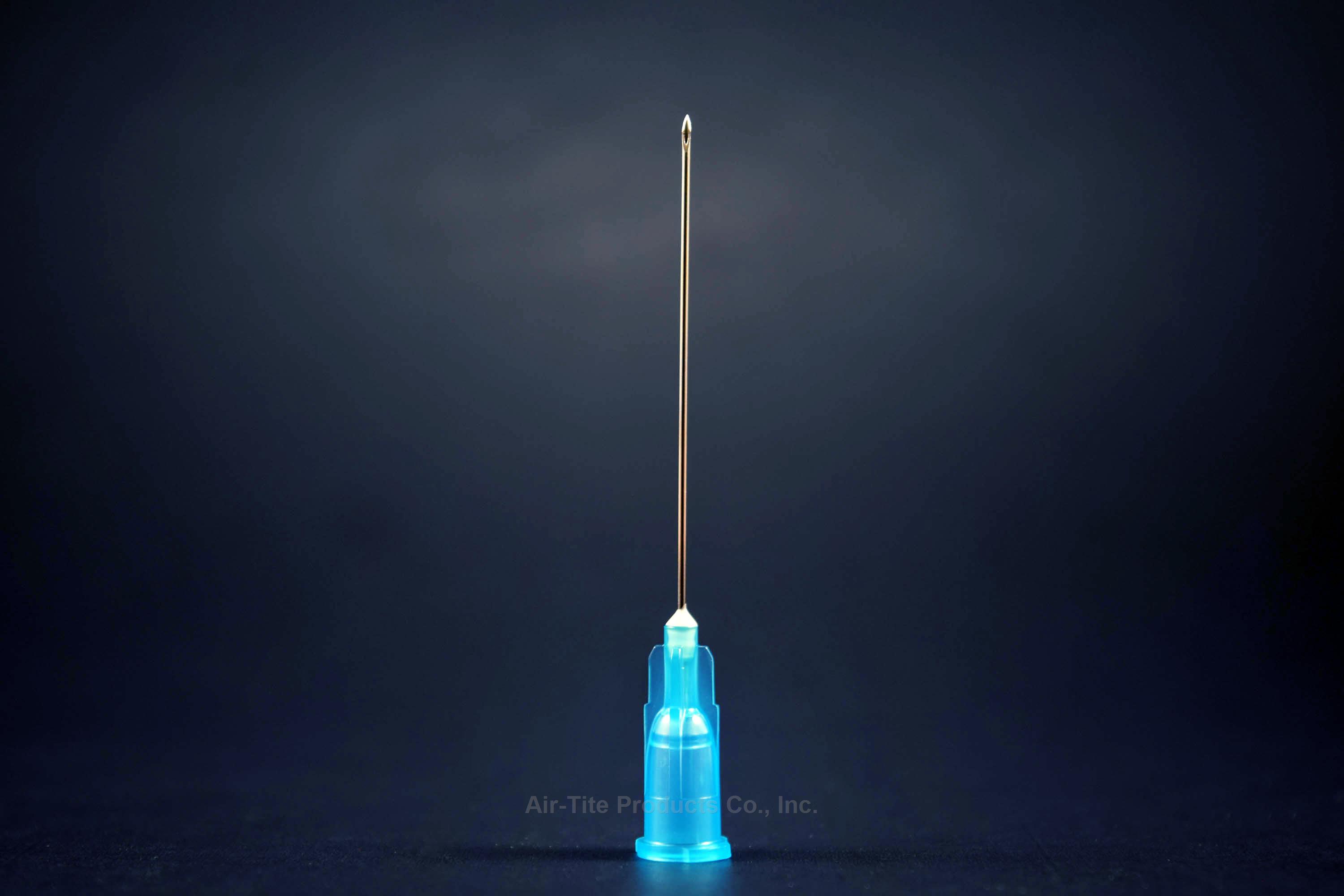Hypodermic Needle, Regular Bevel, 23g x 3/4", Light Blue