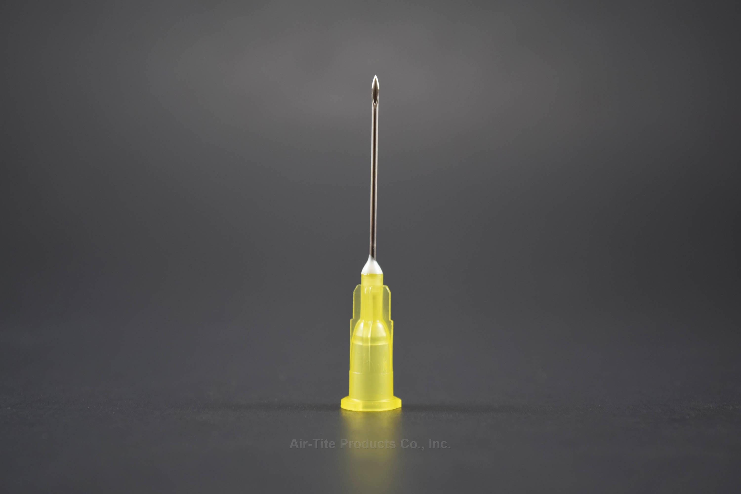 Hypodermic Needle with Regular Bevel, 20g x 1 1/2", Yellow