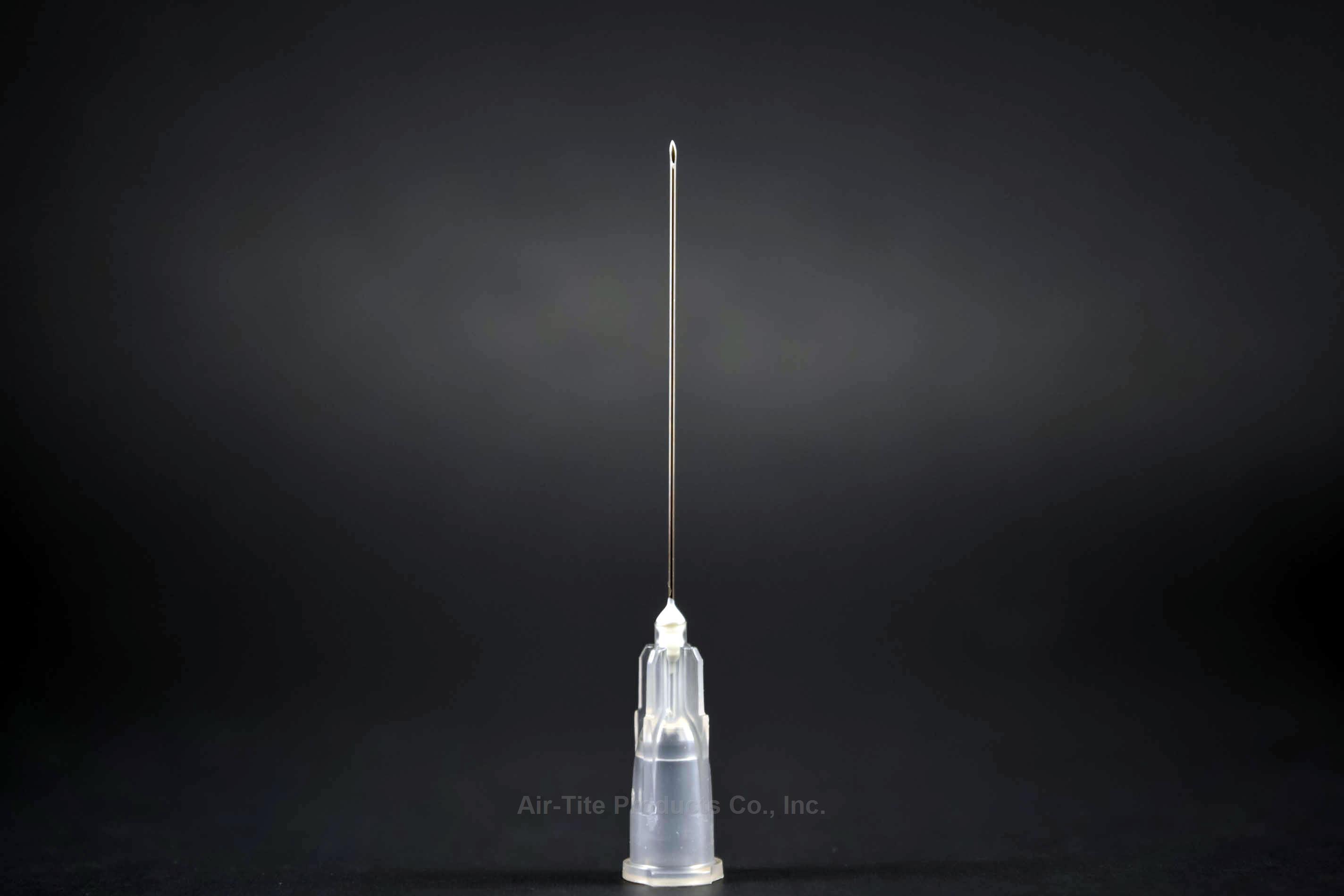 Hypodermic Needle with Regular Bevel, 27g x 1 1/4", Grey