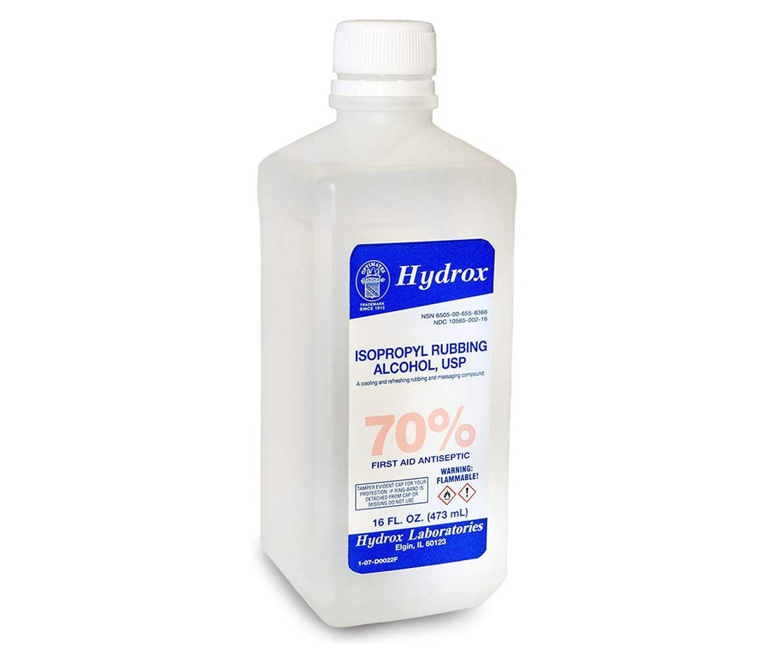 Isopropyl Rubbing Alcohol 70%, 16oz Bottle