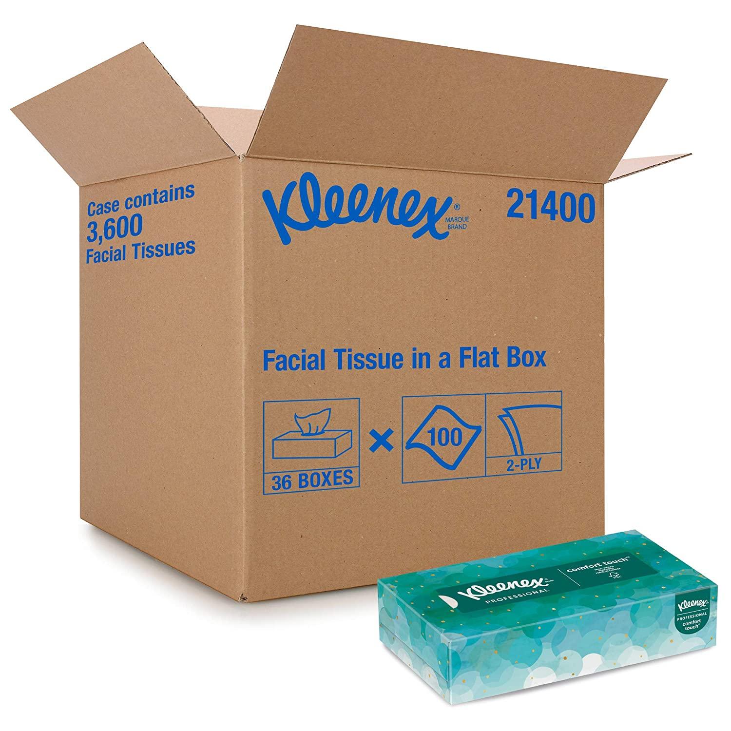 Kleenex® Facial Tissue, 8.2" x 8.4", 2-Ply, White