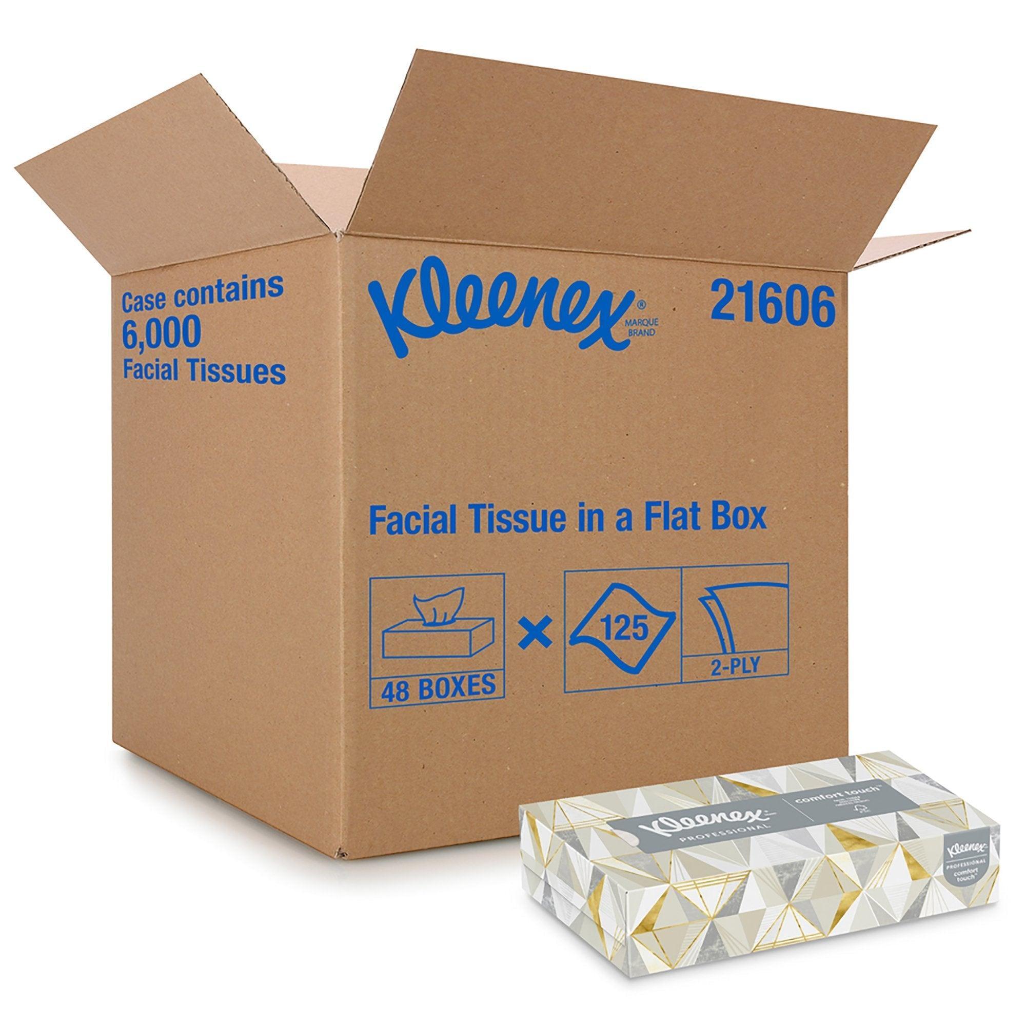 Kleenex® Facial Tissue, 8.5" x 8.5", 2-Ply, White
