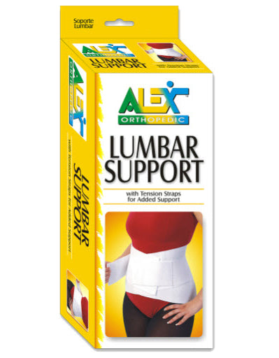 Lumbar Belt W/Overlapping Strap, 3XL, 48" - 52", White