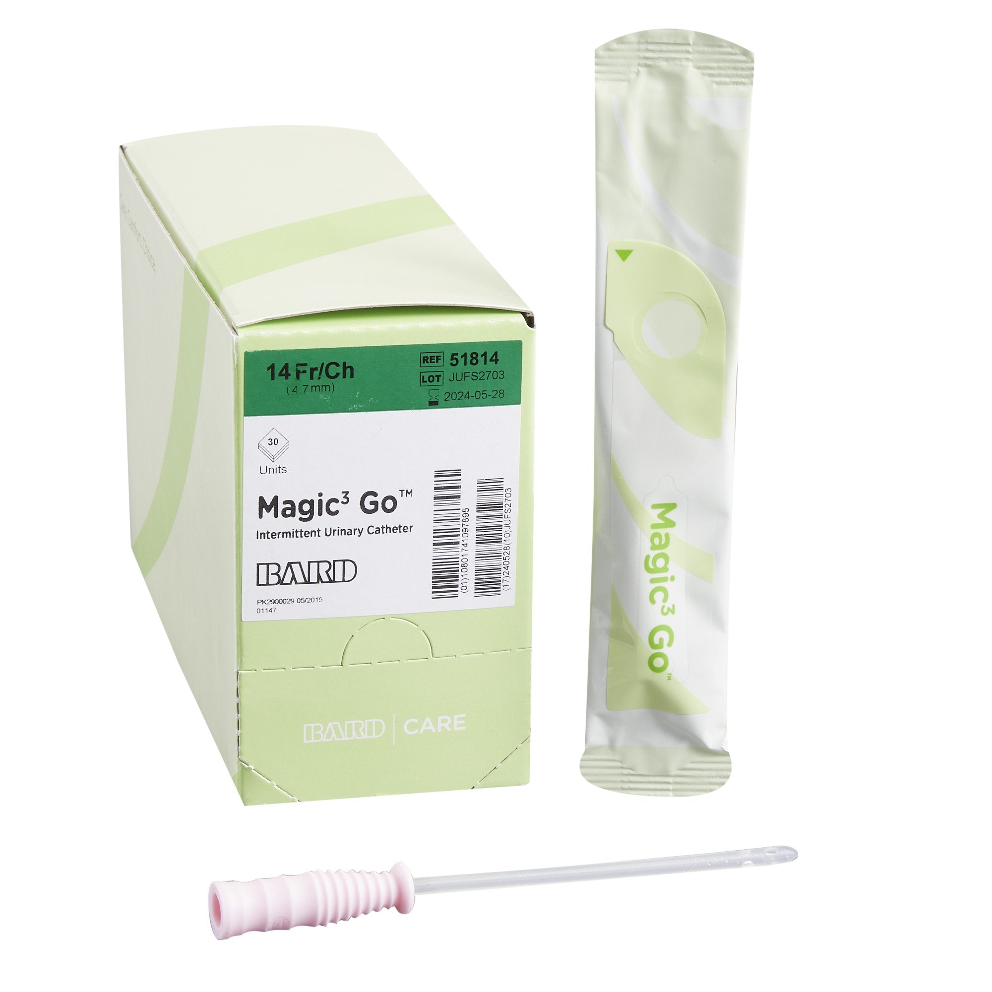 Magic3® GO™ Female Hydrophilic Catheter, 6", 14fr