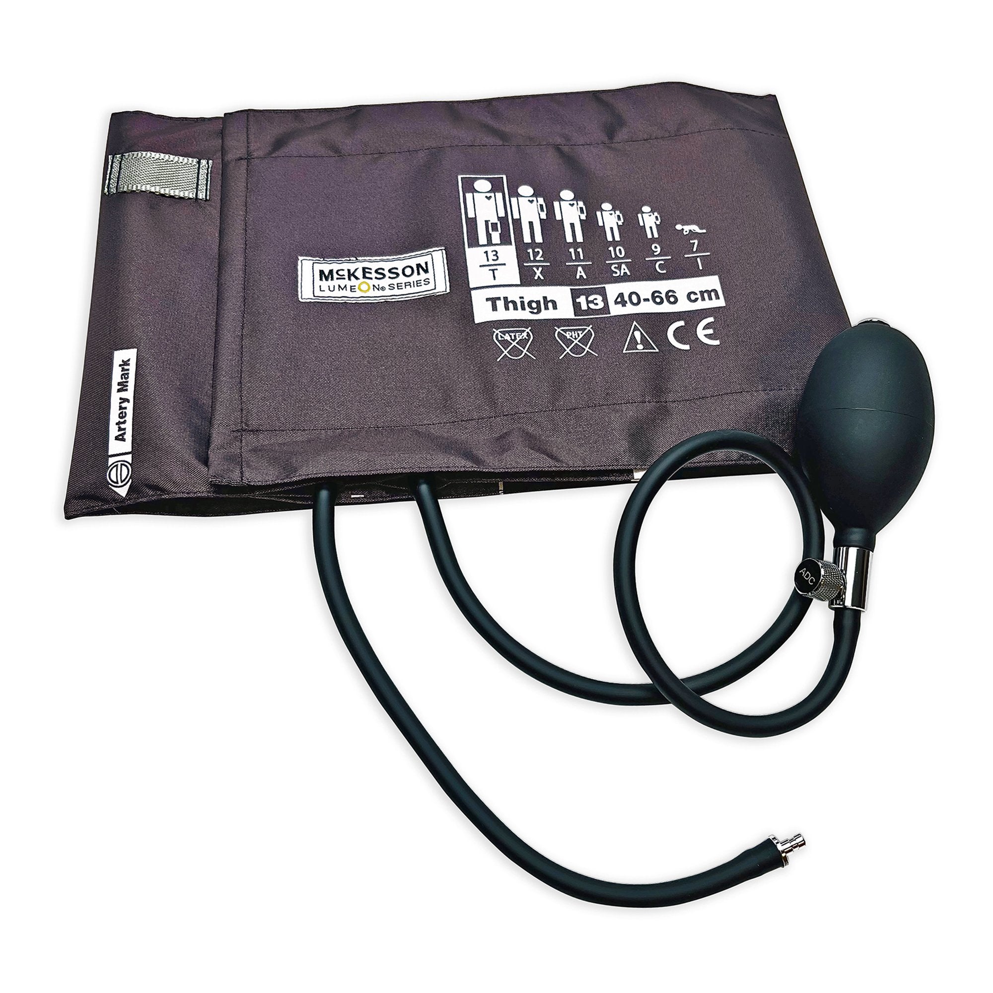 McKesson LUMEON™ Blood Pressure Cuff and Bulb, Adult Thigh X-Large, 40-66cm