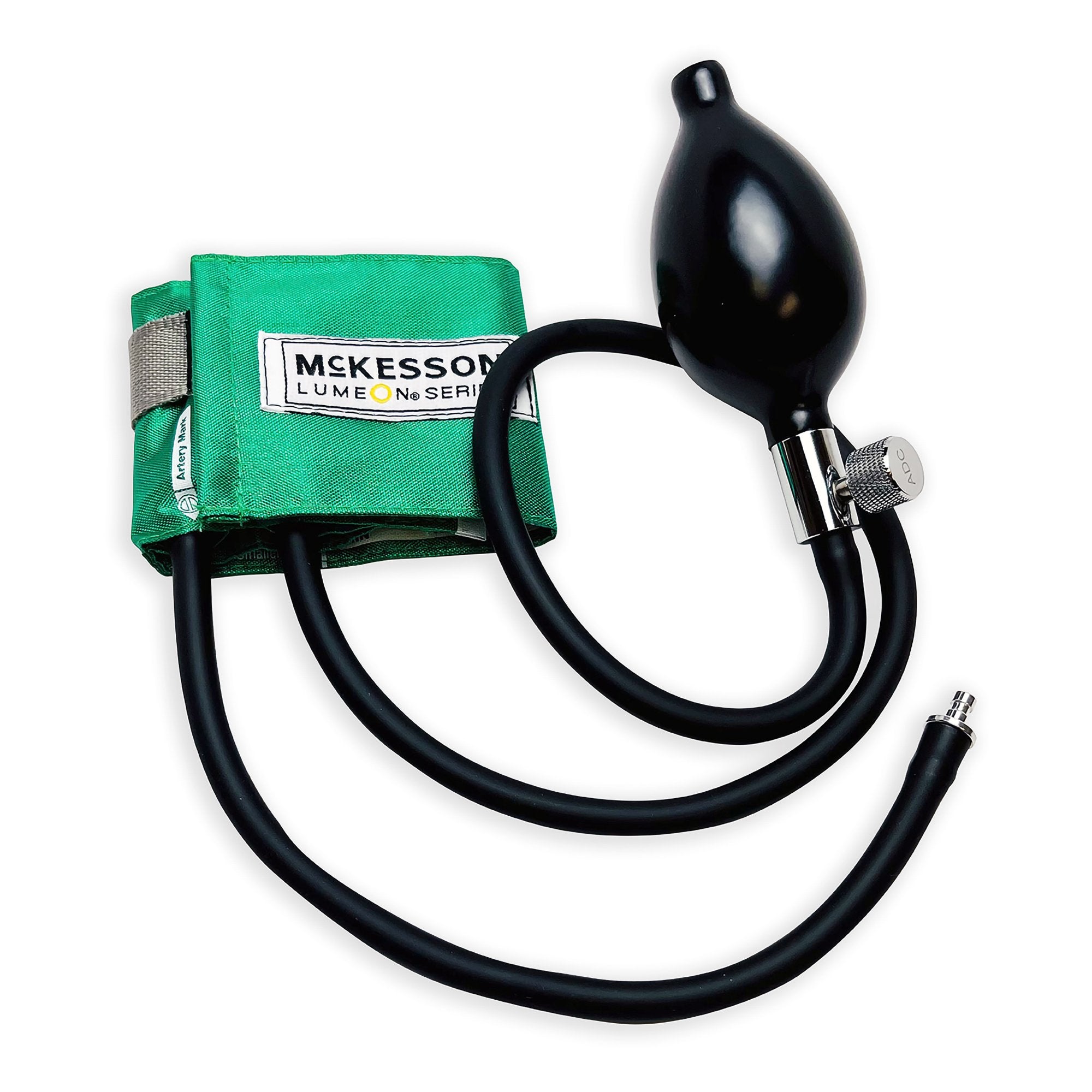 McKesson LUMEON™ Blood Pressure Cuff & Bulb, Child, 13.9-19.5cm, Green