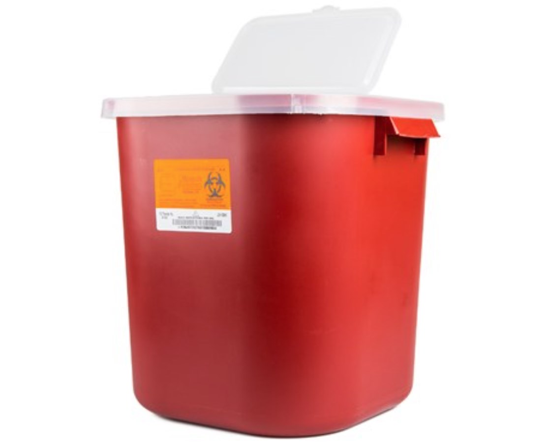 Medegen Stackable Sharps Container, 8 gallon, Red