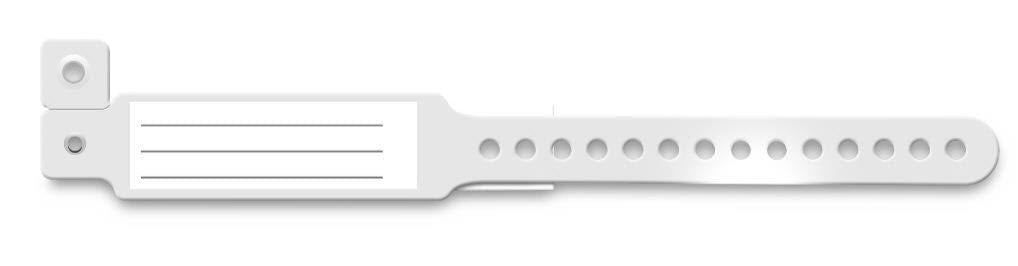Medline Infant ID Band 6.625" L x .75" W, White