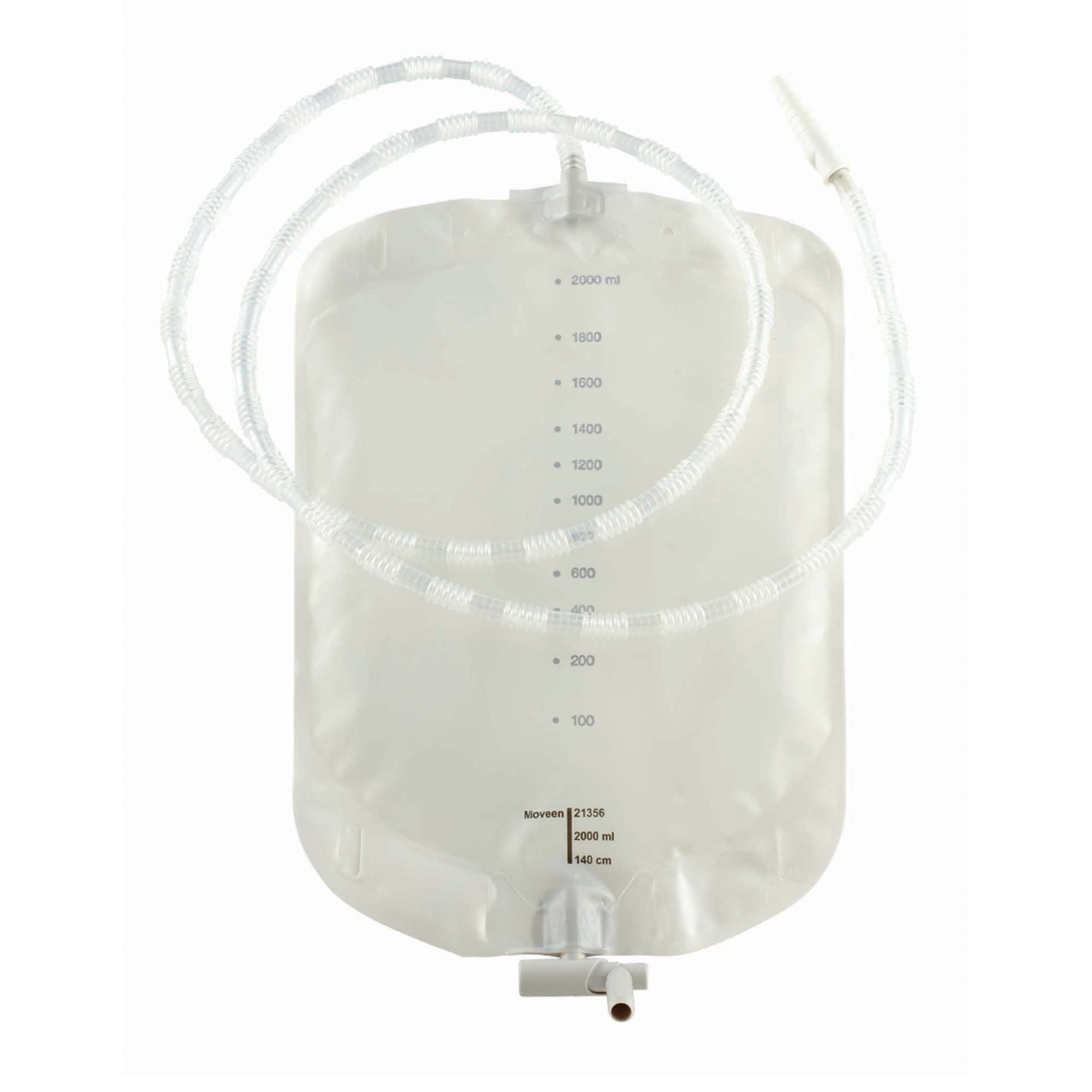 Moveen® Night Drainage Bag with Lever Tap, 2000 mL