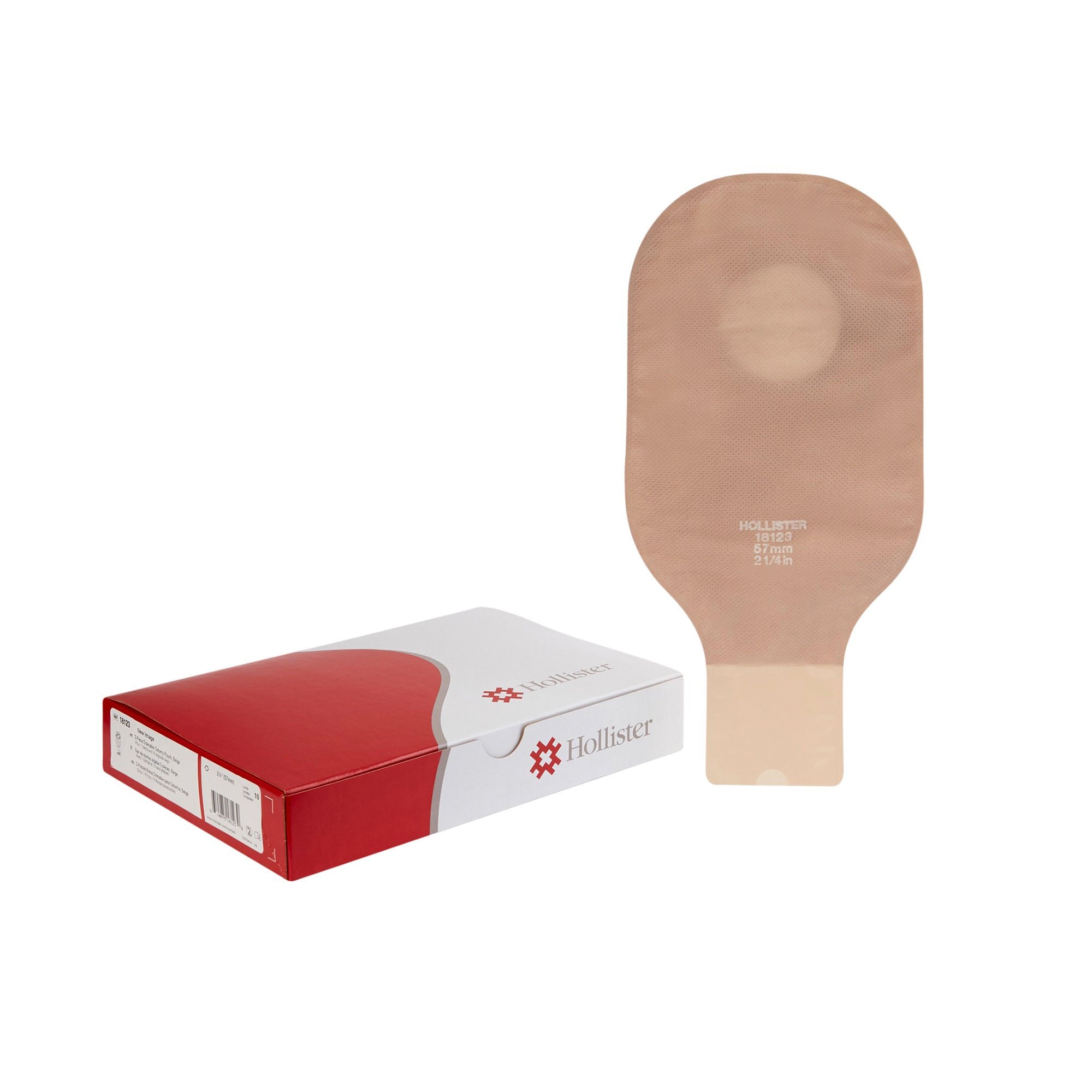 New Image 2-Piece Drainable 12" Pouch, 2 ¼" Opening, Beige