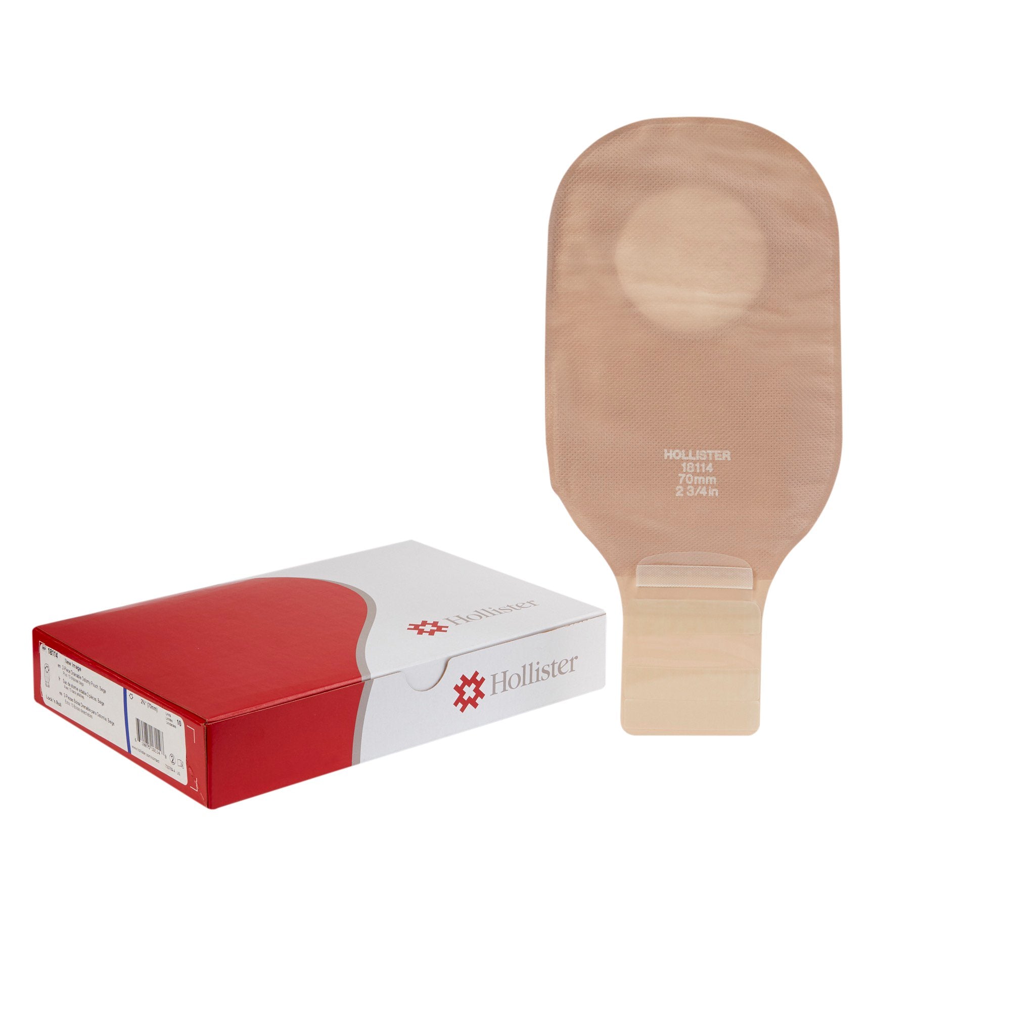 New Image 2-Piece Drainable 12" Pouch, 2¾" Opening, Beige