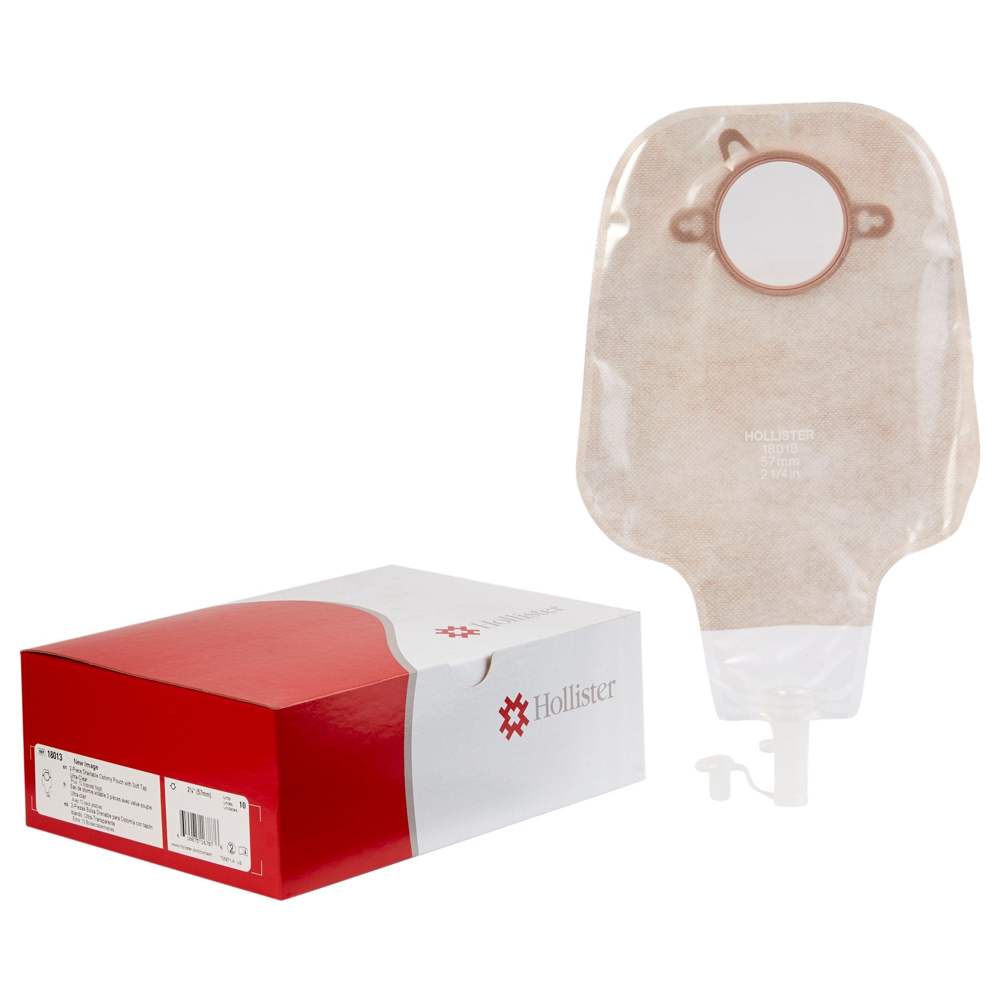 New Image 2-Piece High Output Drainable 12" Pouch, 2¼" Opening, Ultra -Clear