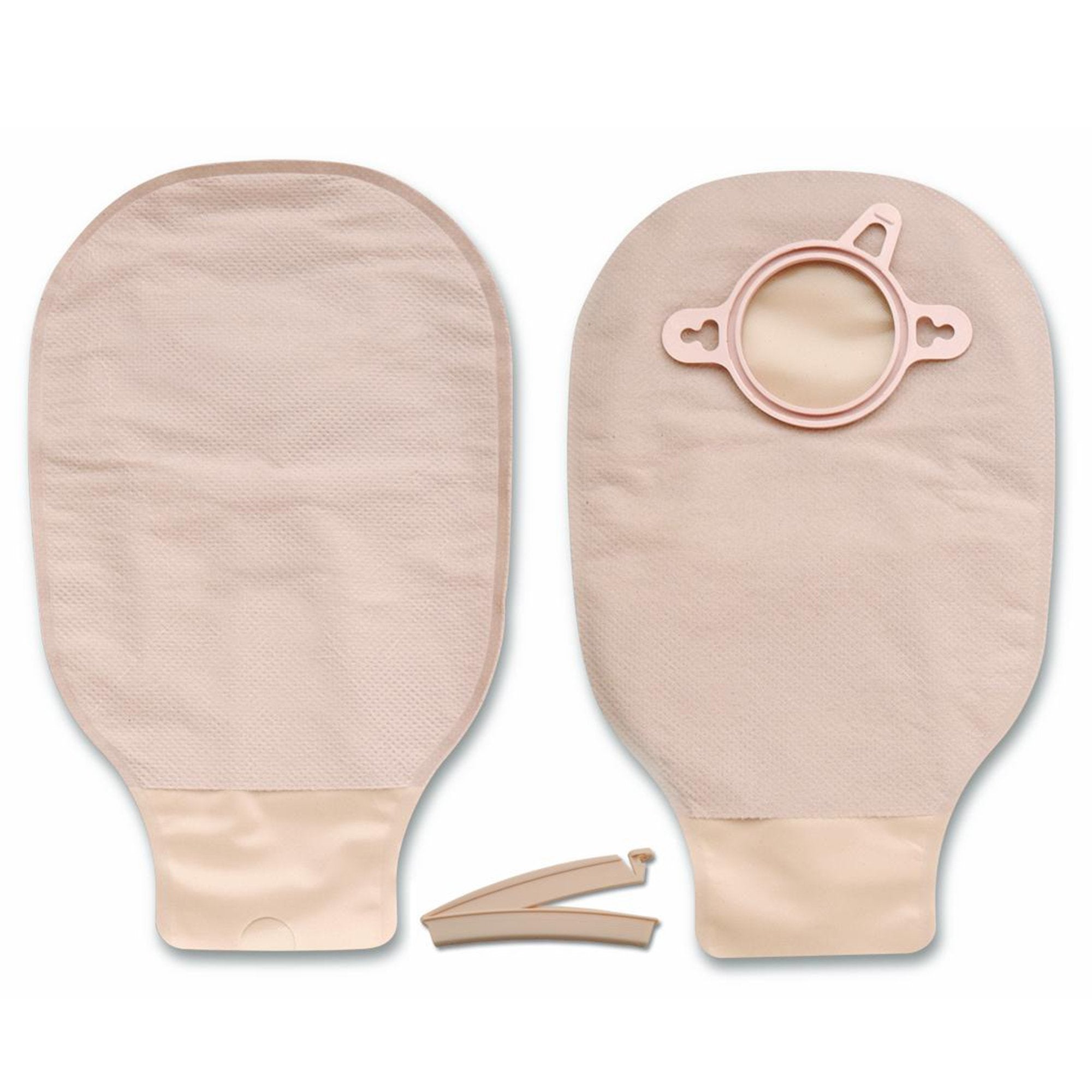 New Image 2pc Drainable 9" Mini Pouch, Clamp Closure, 2 1/4" Opening, Beige