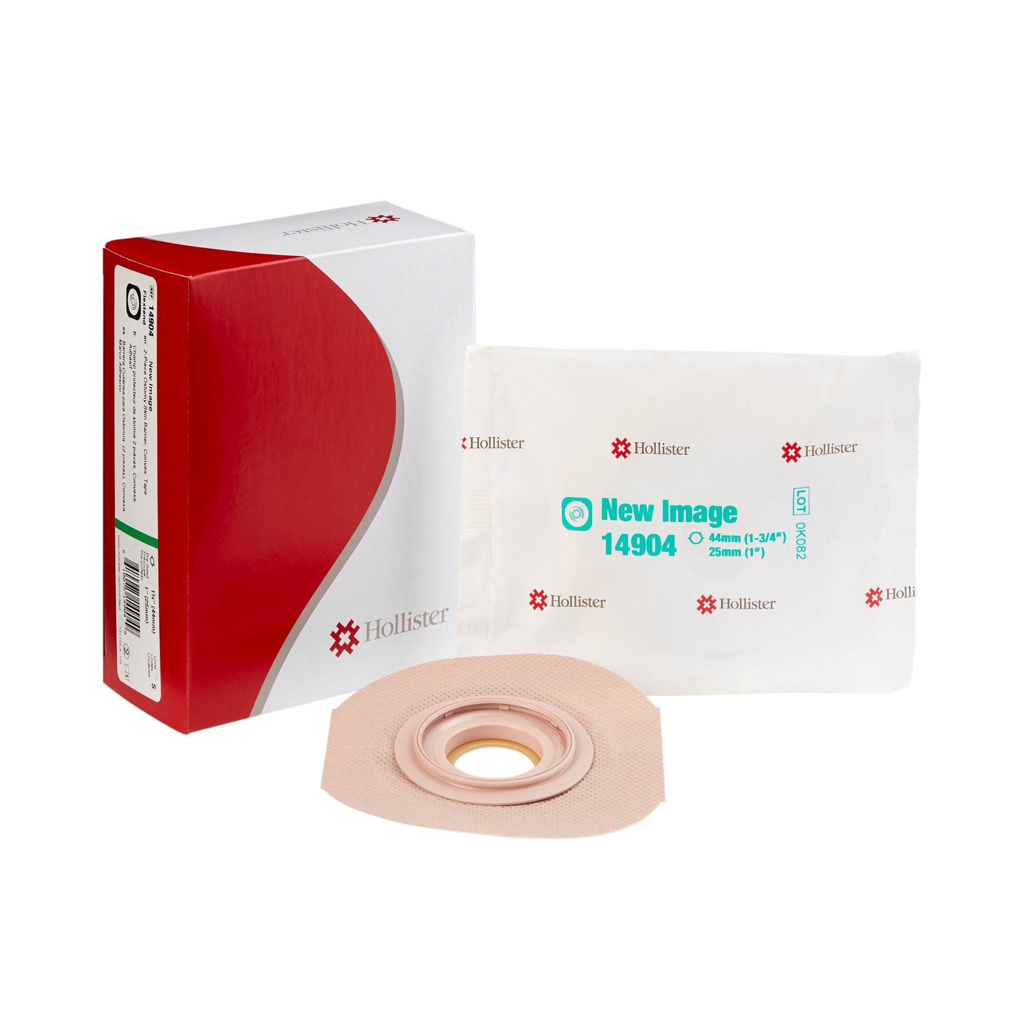 New Image Convex Flextend Skin Barrier with Tape, 1" Opening, 1¾" Flange