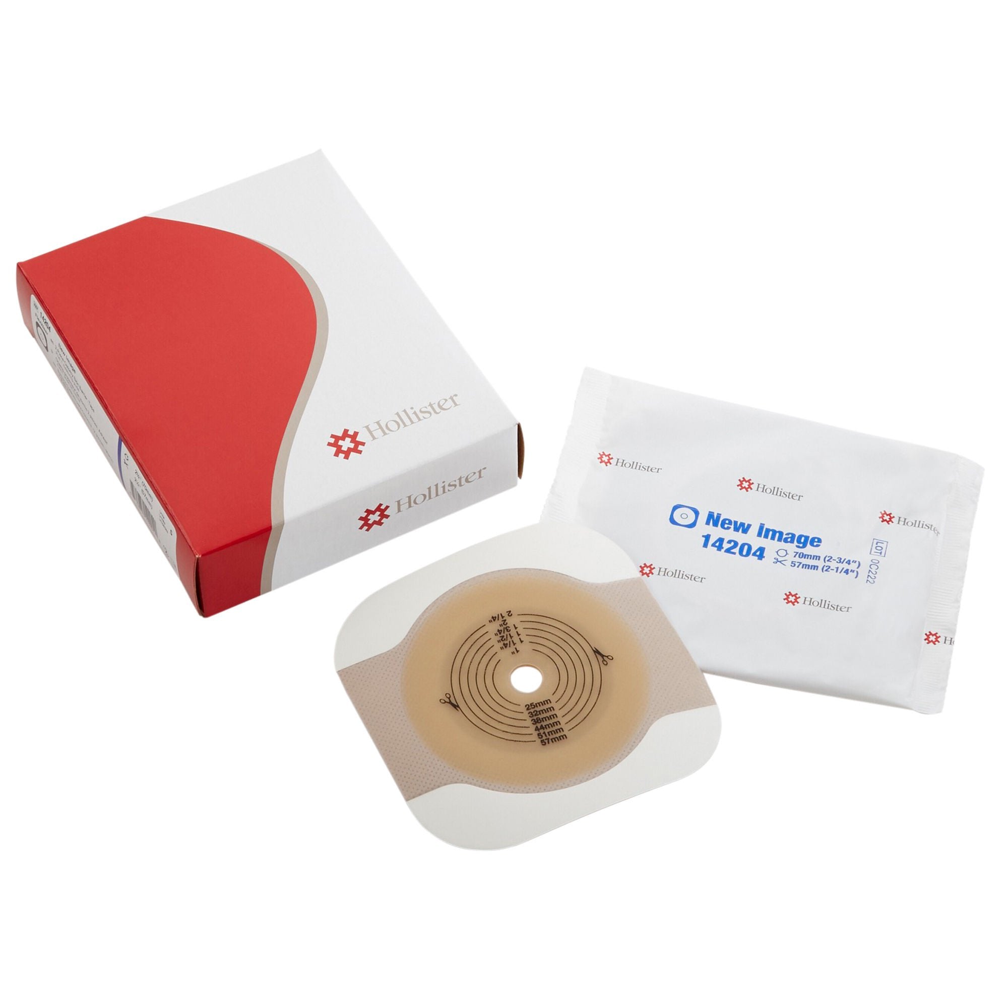 New Image Flat Flexwear Skin Barrier, up-to 2¼" Opening, 2 ¾" Flange