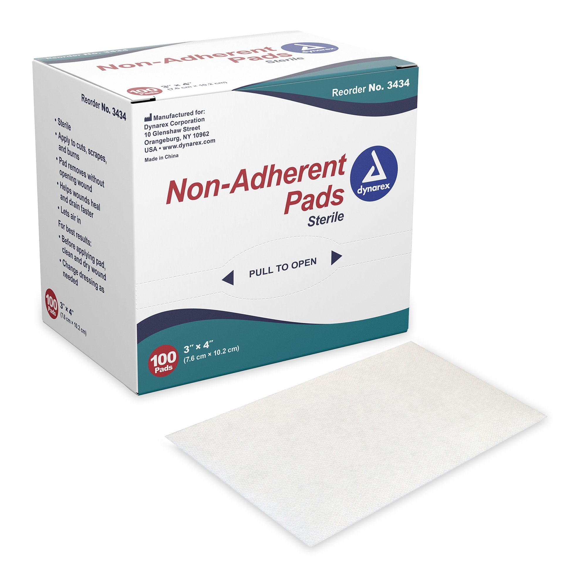 Non-Adherent Pads, 3" x 4", Sterile