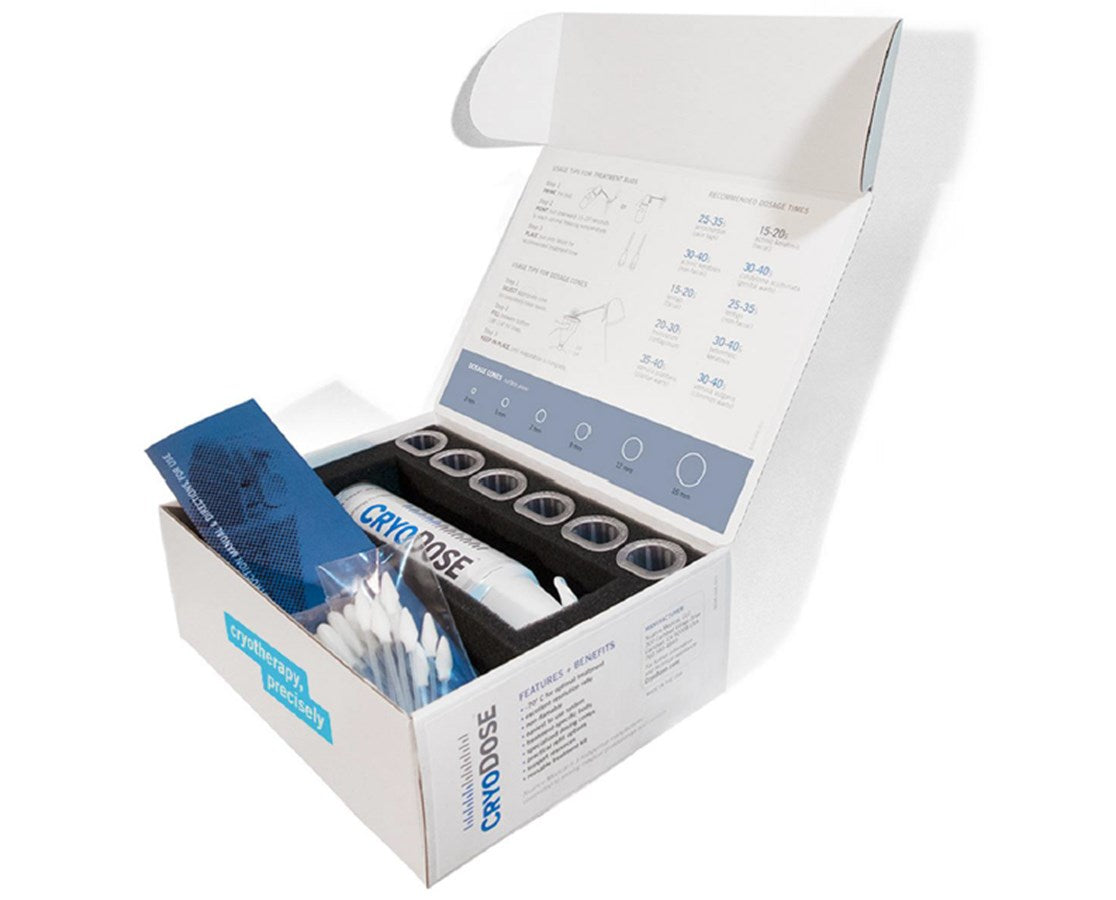Nuance Medical Cryodose™ Portable Cryosurgical Treatment System, 236mL Canister, (6) Cones, (40) Assorted Buds, Reusable
