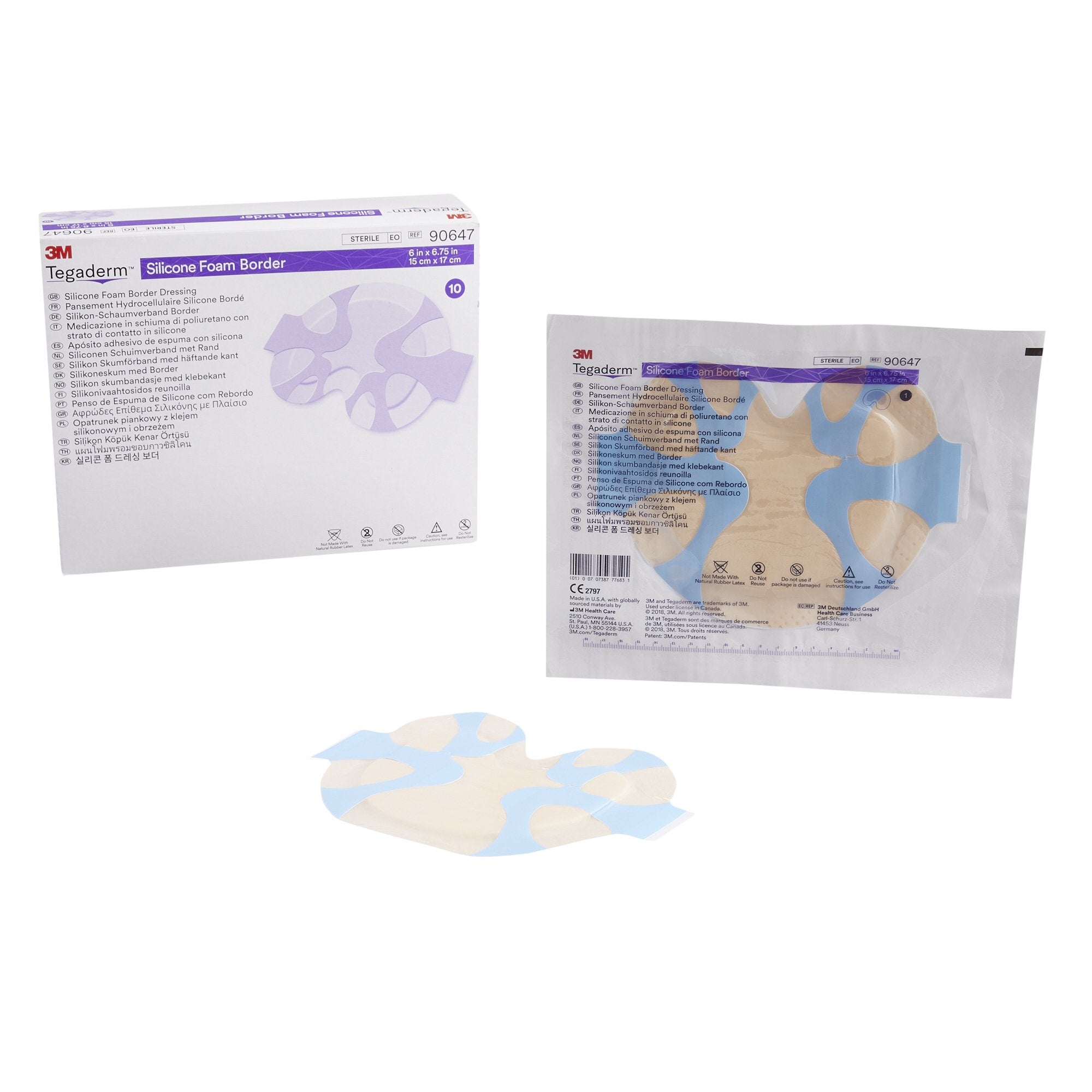 NuMed Sacral Silicone Foam Dressing 9" x 9", 5/Bx, 20 Bx/Cs