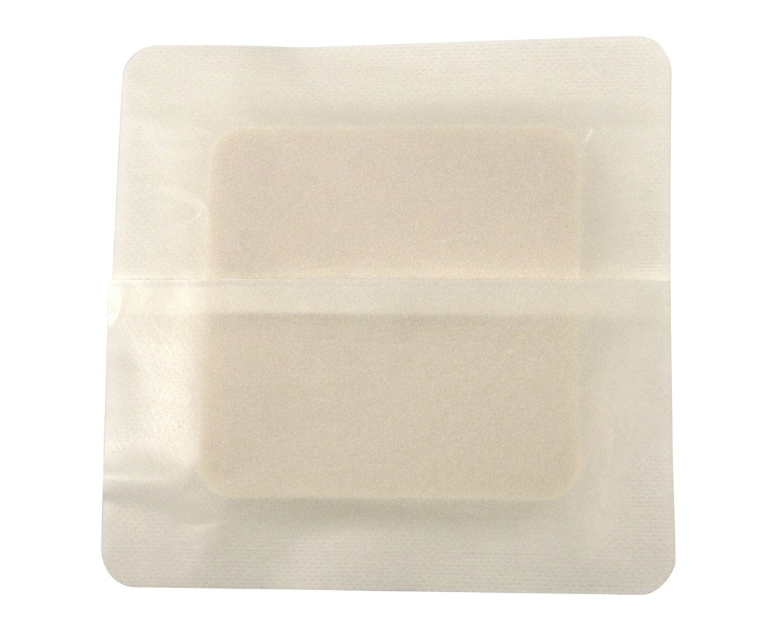 NuMed Silver Bordered Foam Dressing, 4" x 4", 10/Bx, 10 Bx/Cs