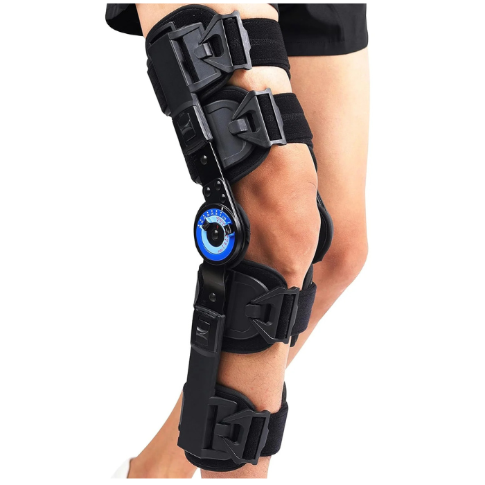 OA Dual Upright ROM Hinged Knee Brace, Right, Large (KN222R) L1845/L1852
