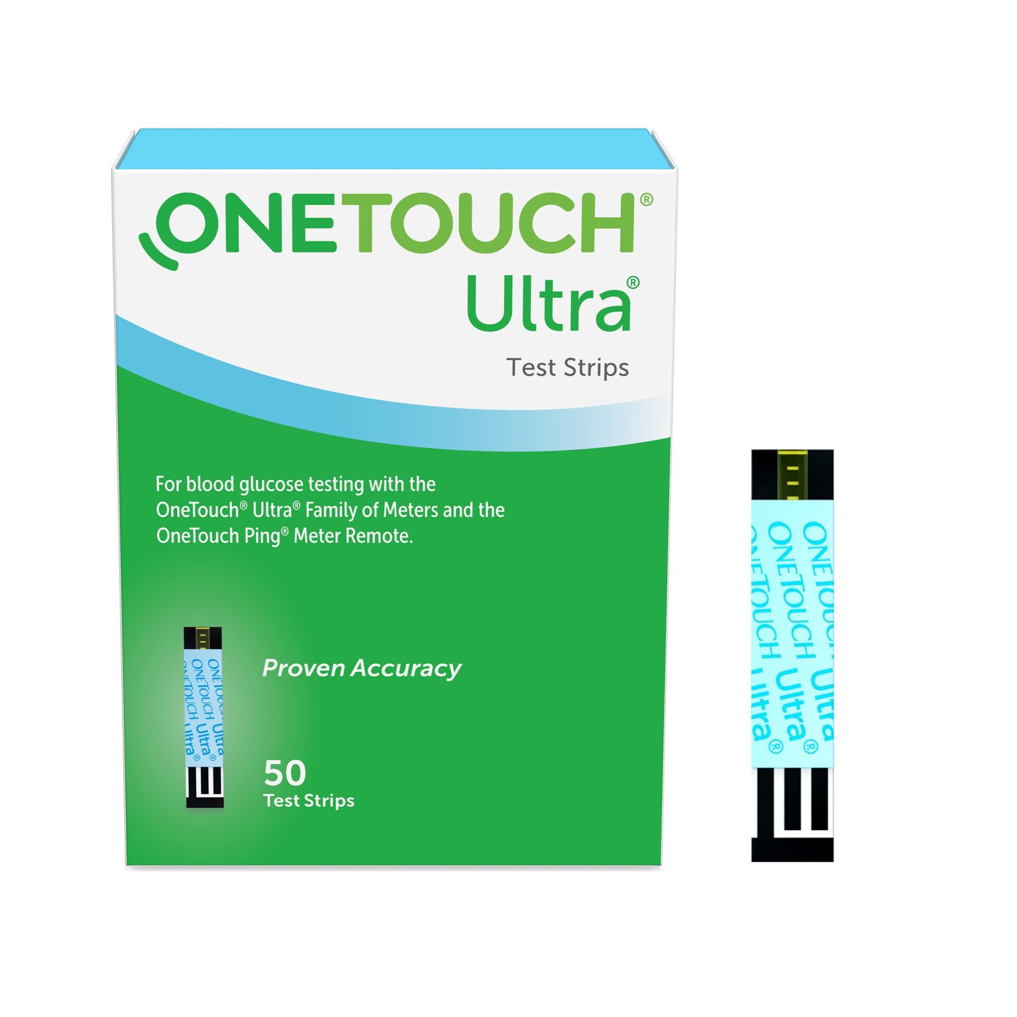 OneTouch® Ultra® Blood Glucose Test Strip, 50ct, Retail