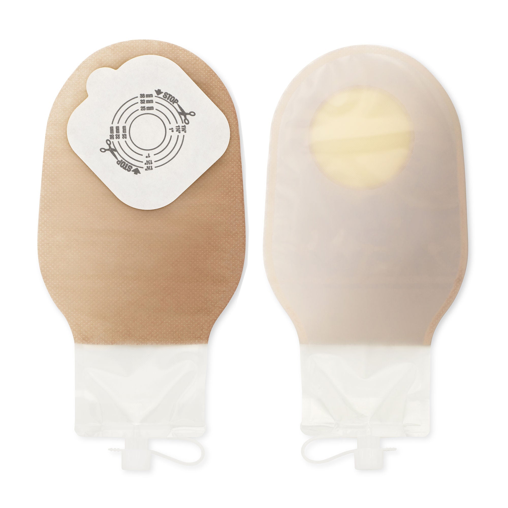Pouchkins Pediatric Urostomy Pouch, up to 1½" Stoma, 8¾", Transparent
