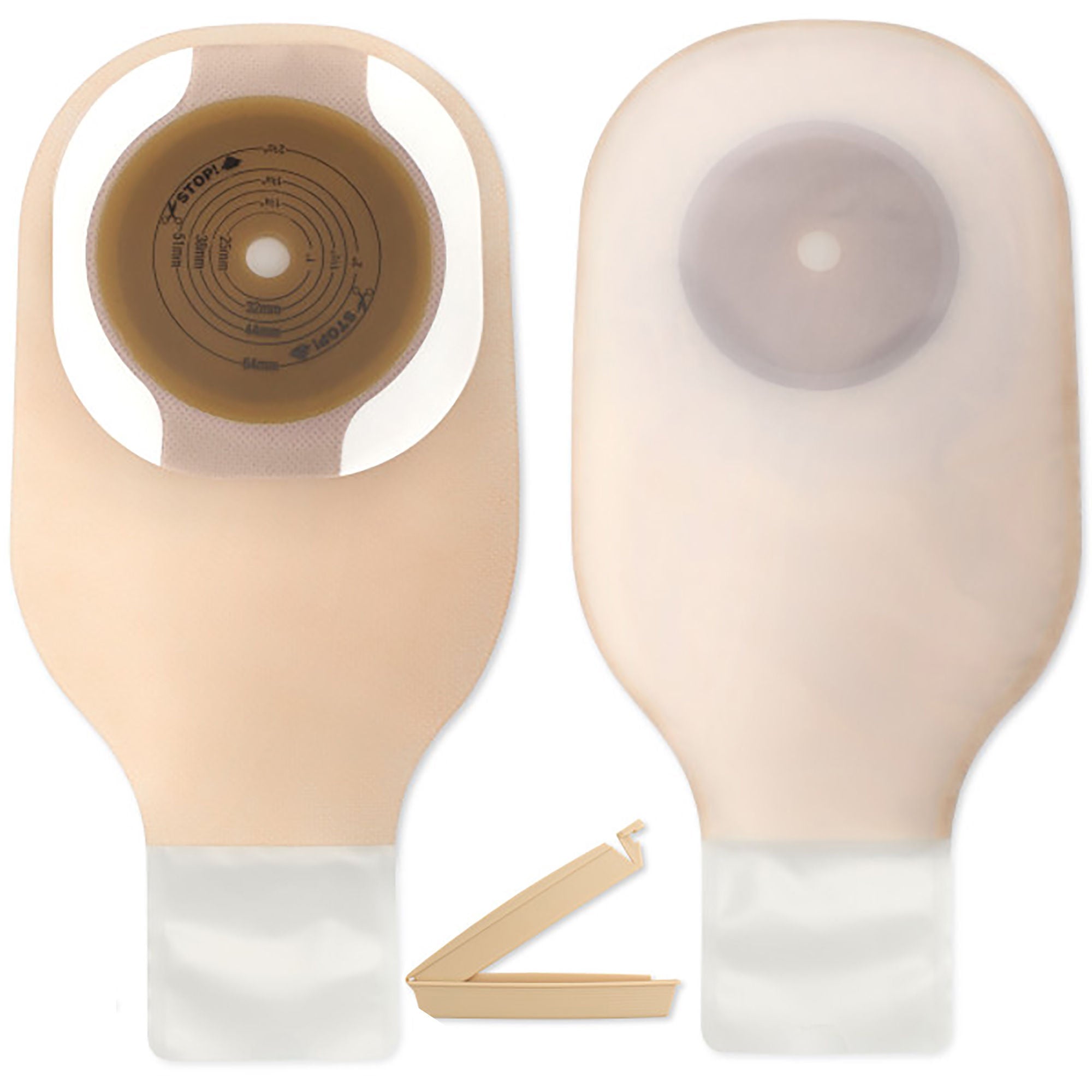 Premier 1-Piece Drainable 12" Ostomy Pouch, up to 2½" Opening, Transparent