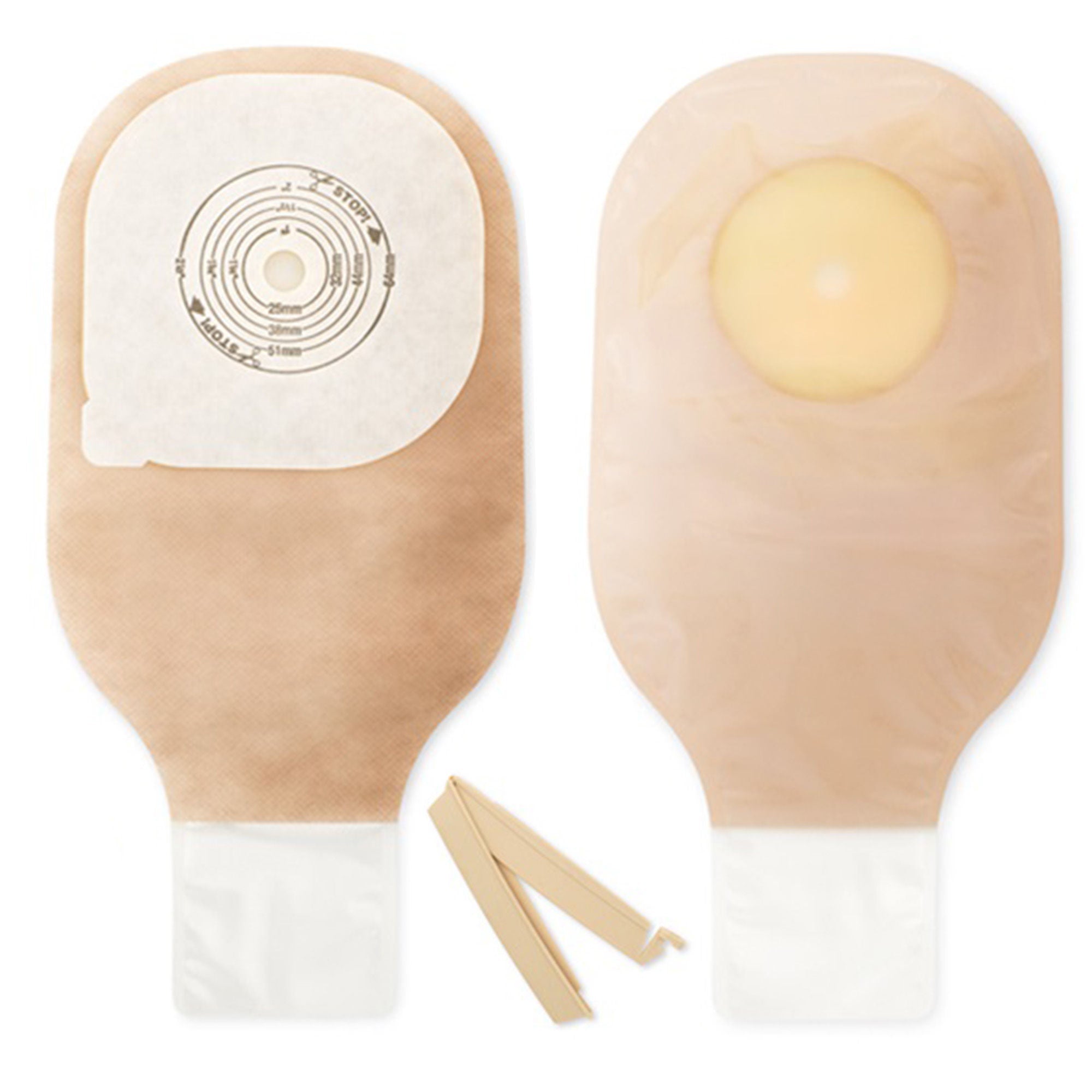 Premier 1-Piece Drainable 12" Ostomy Pouch, up-to 2½" Opening, Ultra-Clear