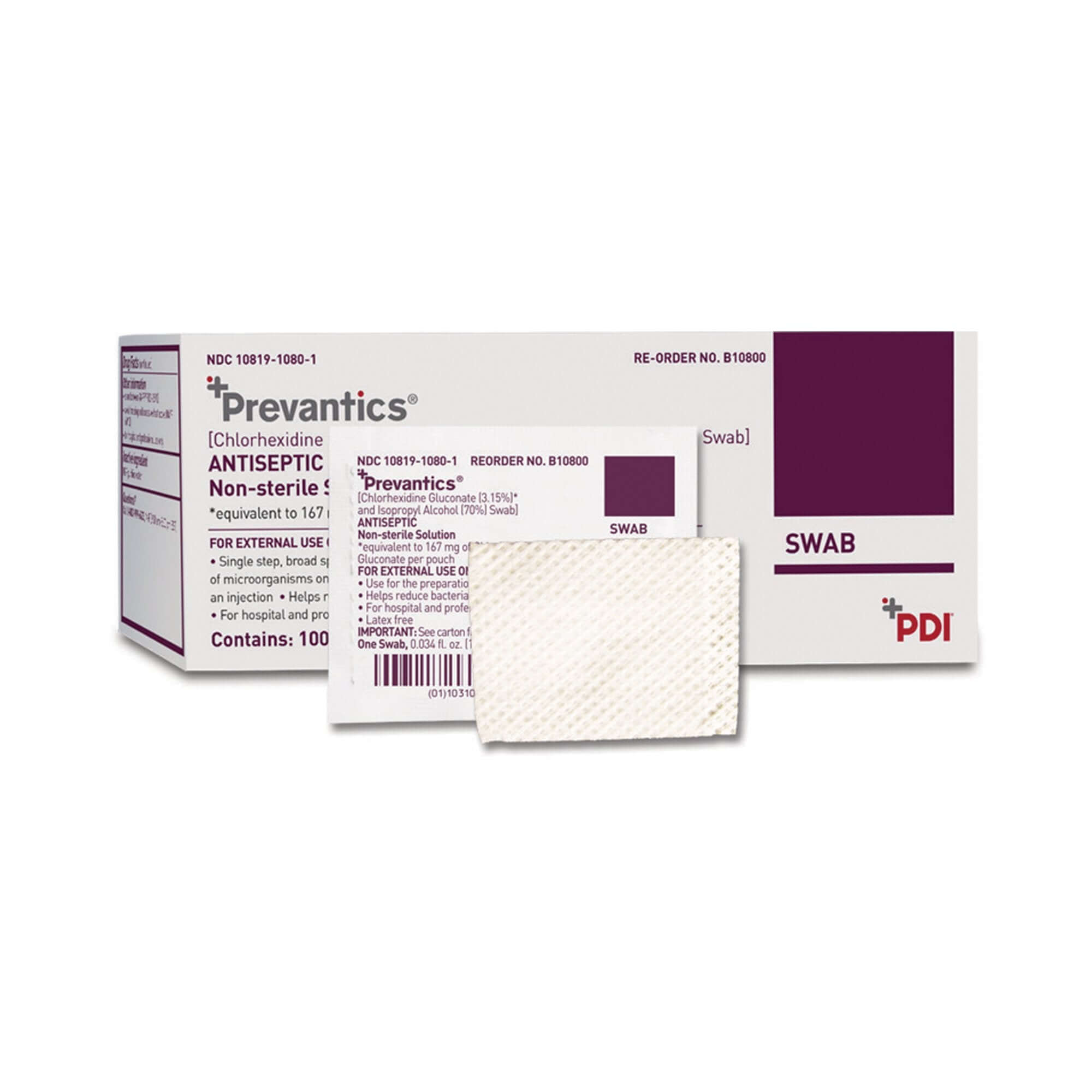 Prevantics™ Swab Pad, 2.5" x 2"