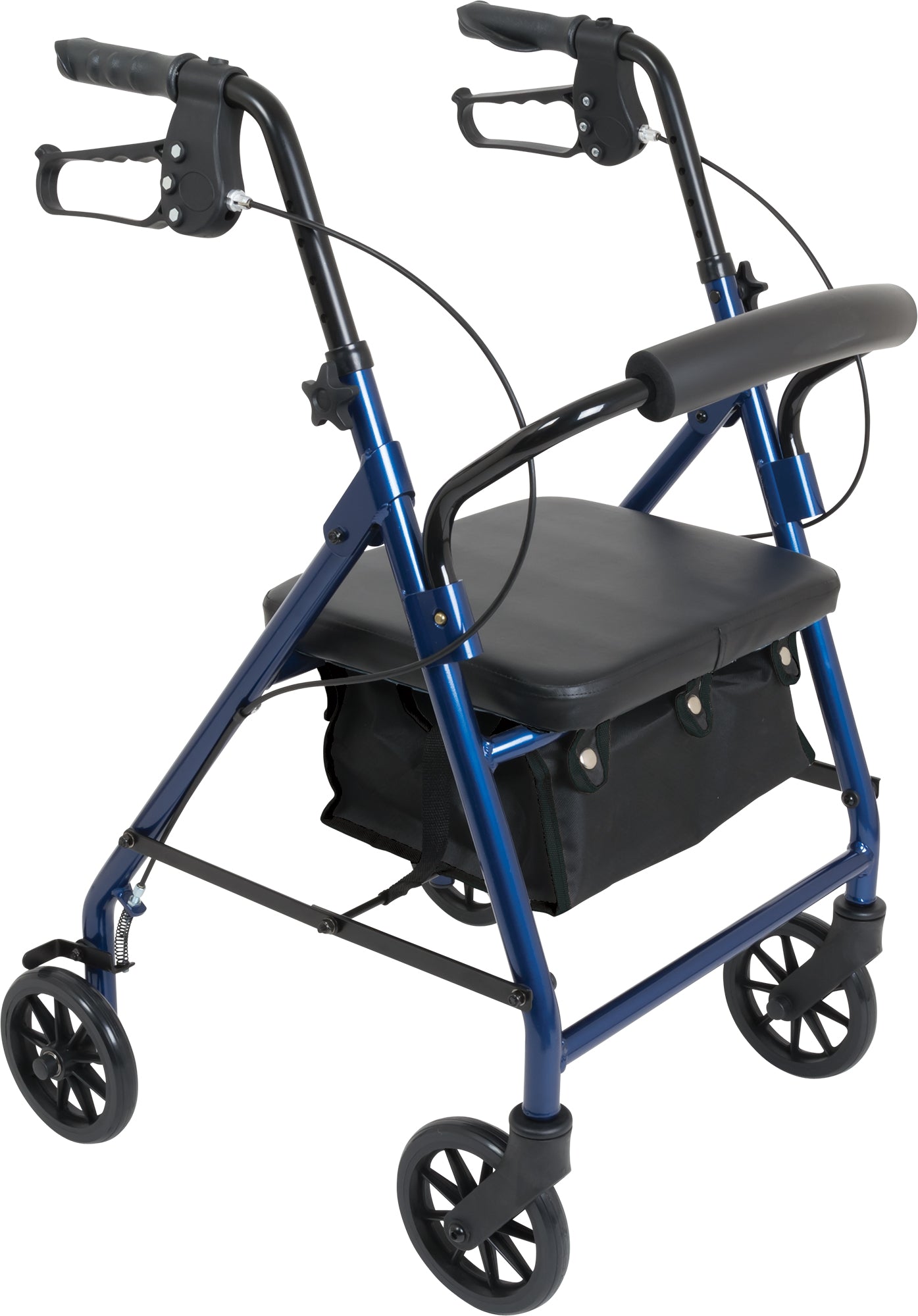 ProBasics Junior Aluminum Rollator with Padded Seat and 6" Wheels, Blue
