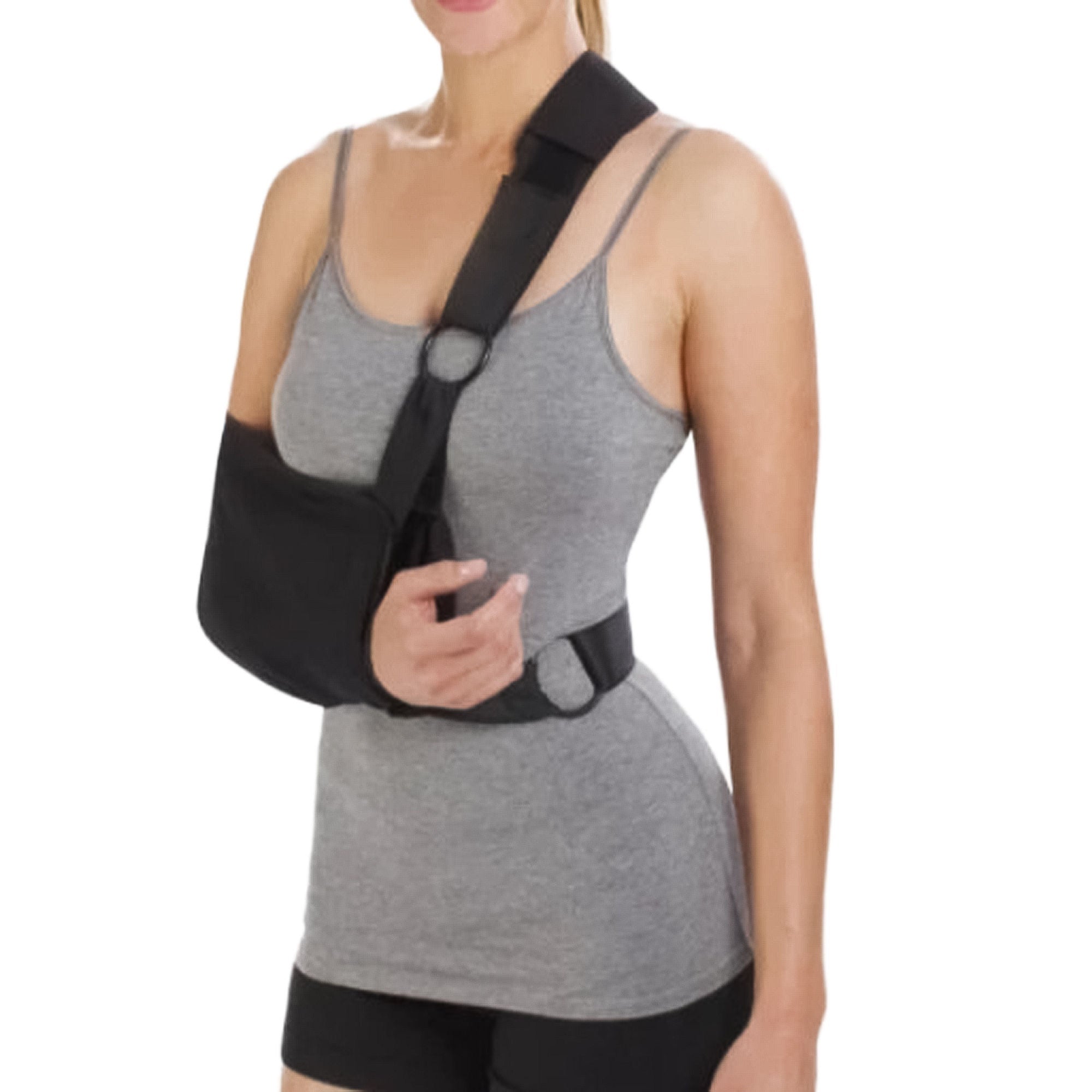 ProCare® Clinic Shoulder Immobilizer Sling, Black, Large, 9" x 18"