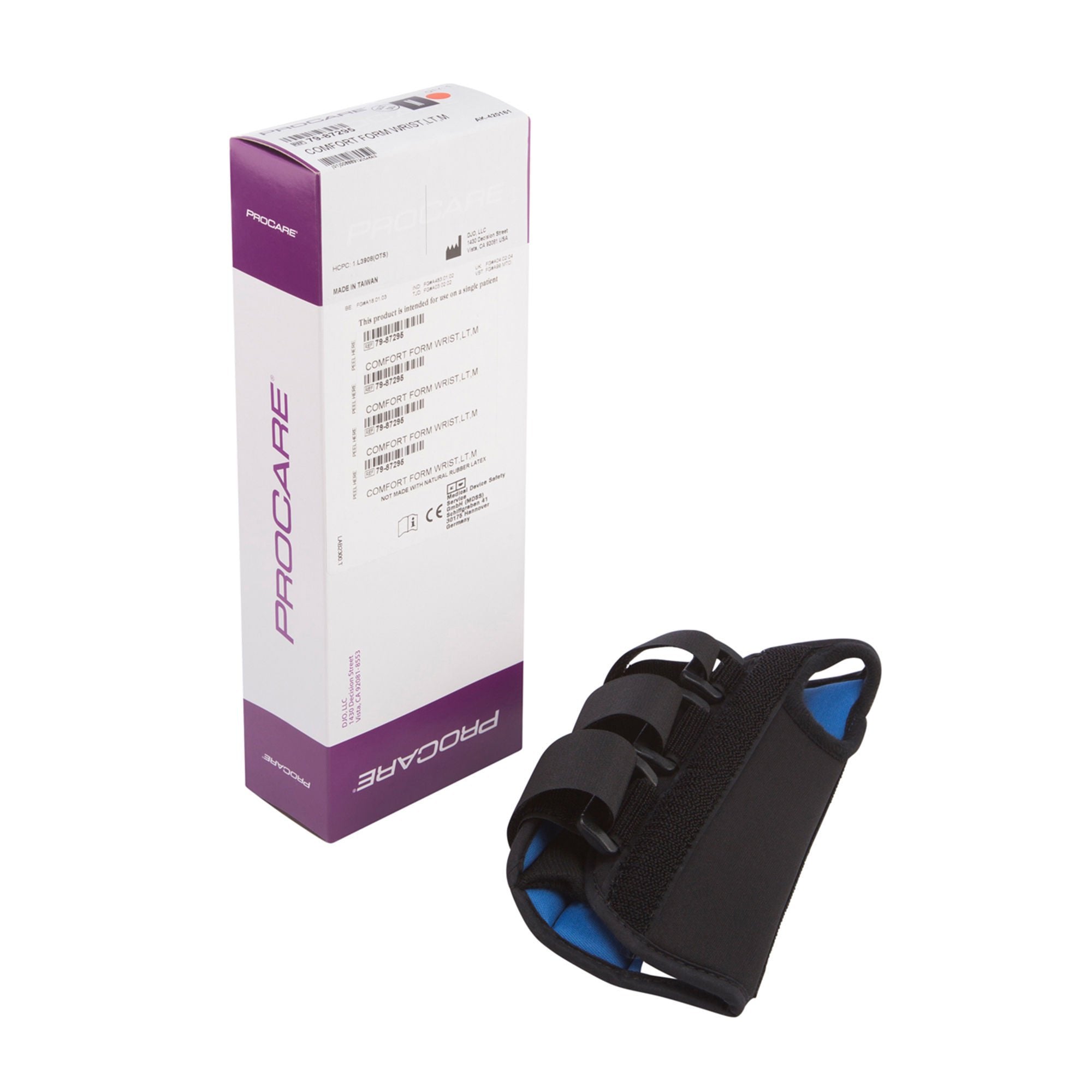 ProCare® ComfortFORM® Wrist Support, Black, Medium, Left