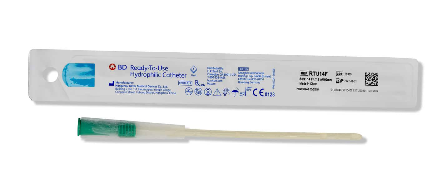 Ready-to-Use Female Hydrophilic Catheter, 14fr