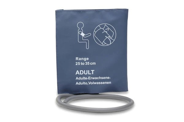 Reusable NIBP Cuff, Adult, Single Hose, 23 - 33cm, OEM: CU-US2635HP, 0683-15-0003-01, 989803104171, 989803147871, M1574A, M4555B (27.5-36 cm), 989803150421, M4555B5, 115-027715-00 