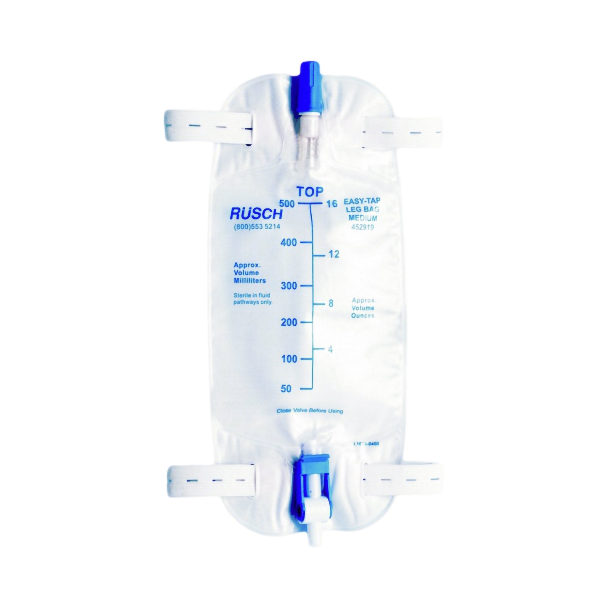 Rusch® EasyTap™ Leg Bag with 18” PVC Extension Tubing, Sterile