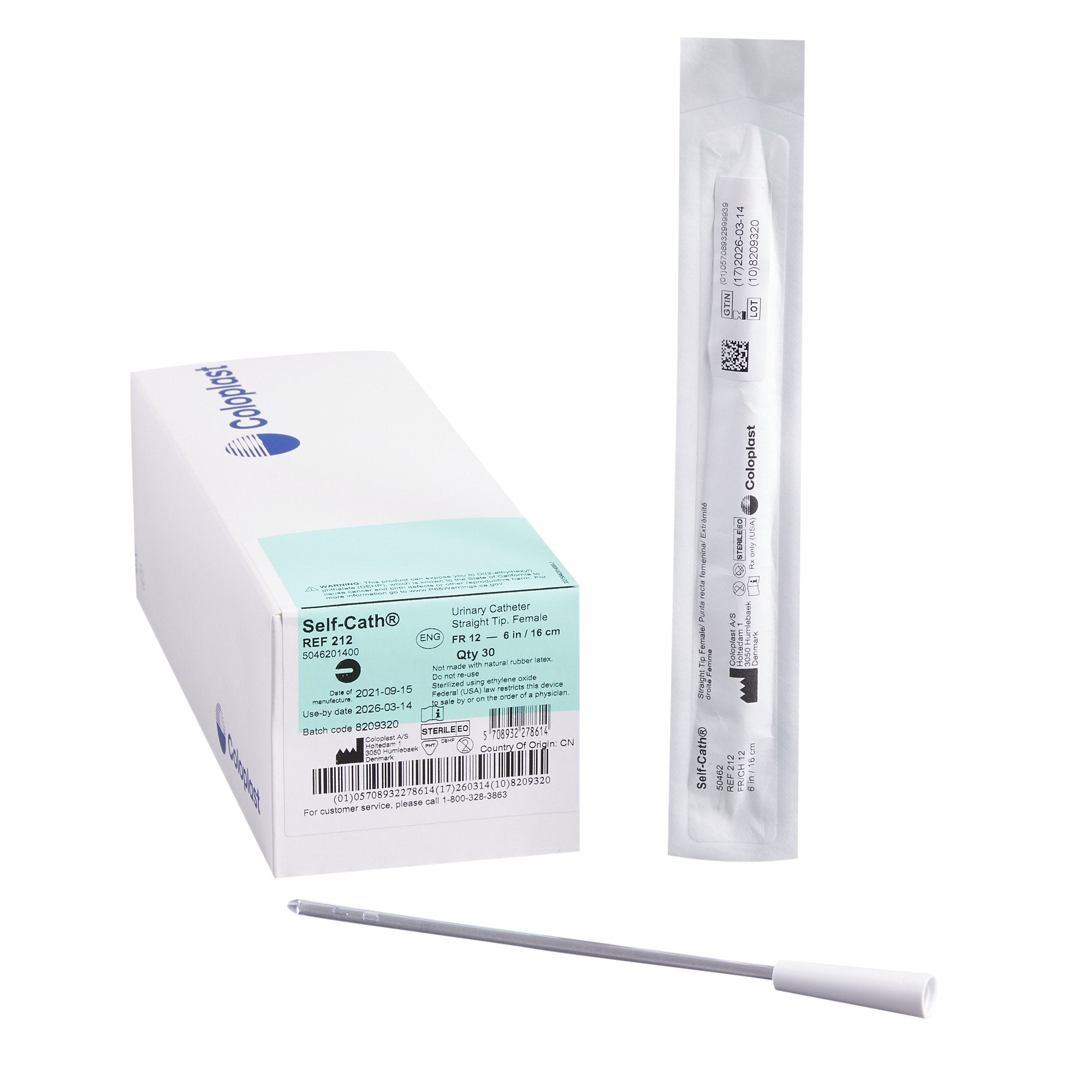 Self-Cath® Female, Straight Tip, Funnel End, 6", 12Fr