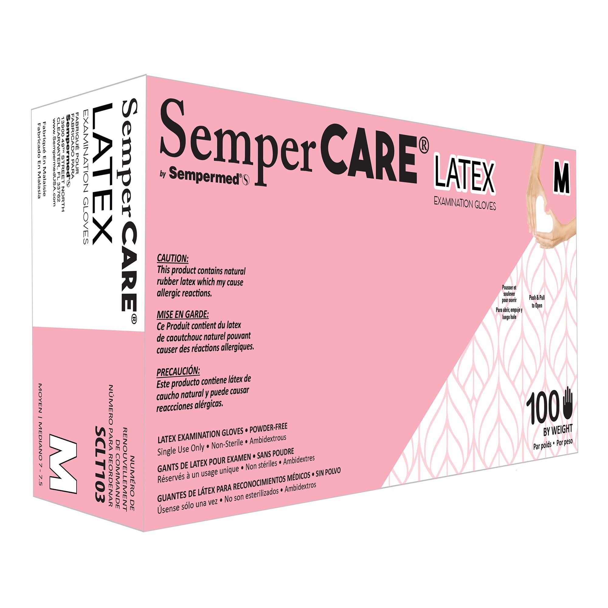 Sempermed Sempercare® Textured Latex Exam Glove, Medium