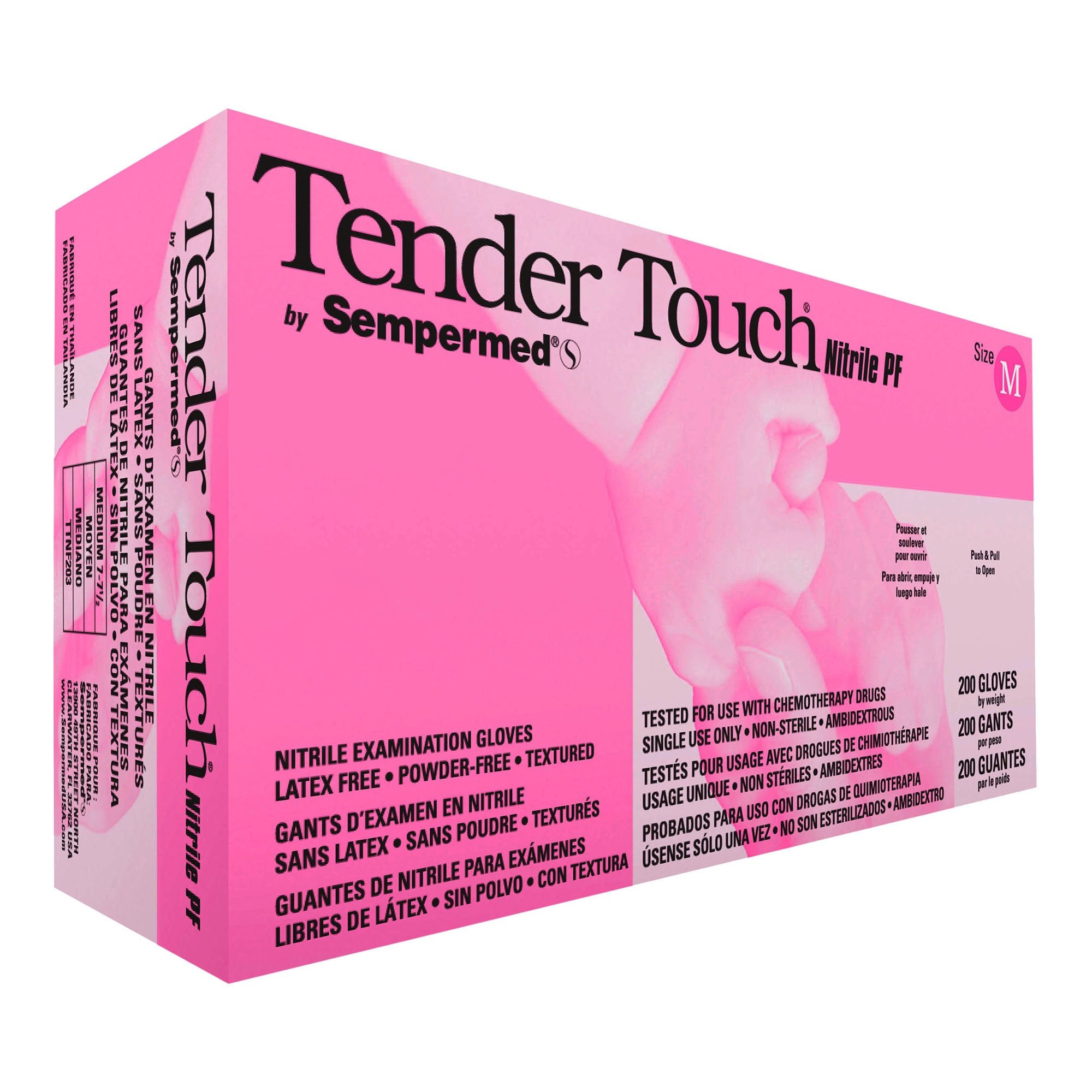 Sempermed, TenderTouch Nitrile Exam Glove PF, Medium, 200/Box