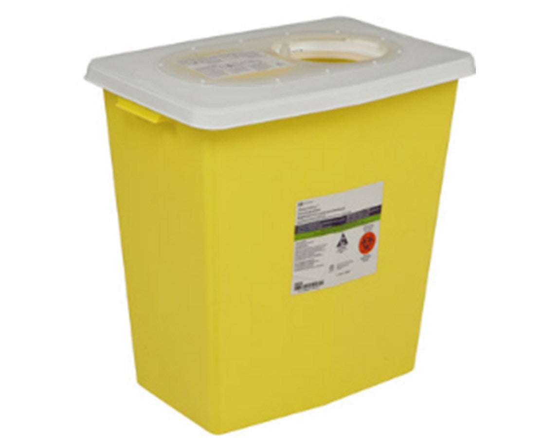 SharpSafety™ Chemotherapy Container with Slide Lid, 18 Gallons, Yellow