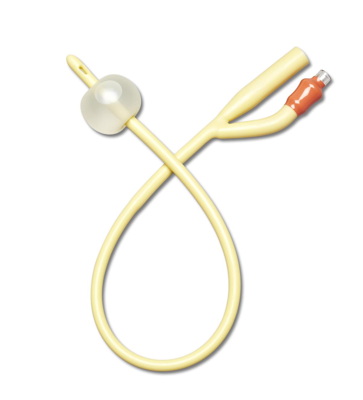 Silicone-Elastomer Coated Latex Foley Catheter with Straight Tip, 2-Way, 20 Fr, 10 mL