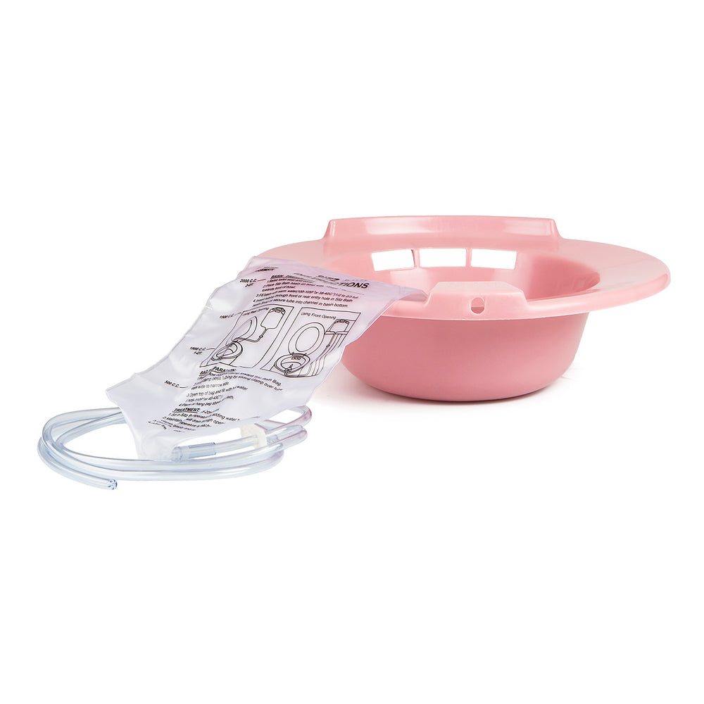 Sitz Bath Set, Round, Mauve