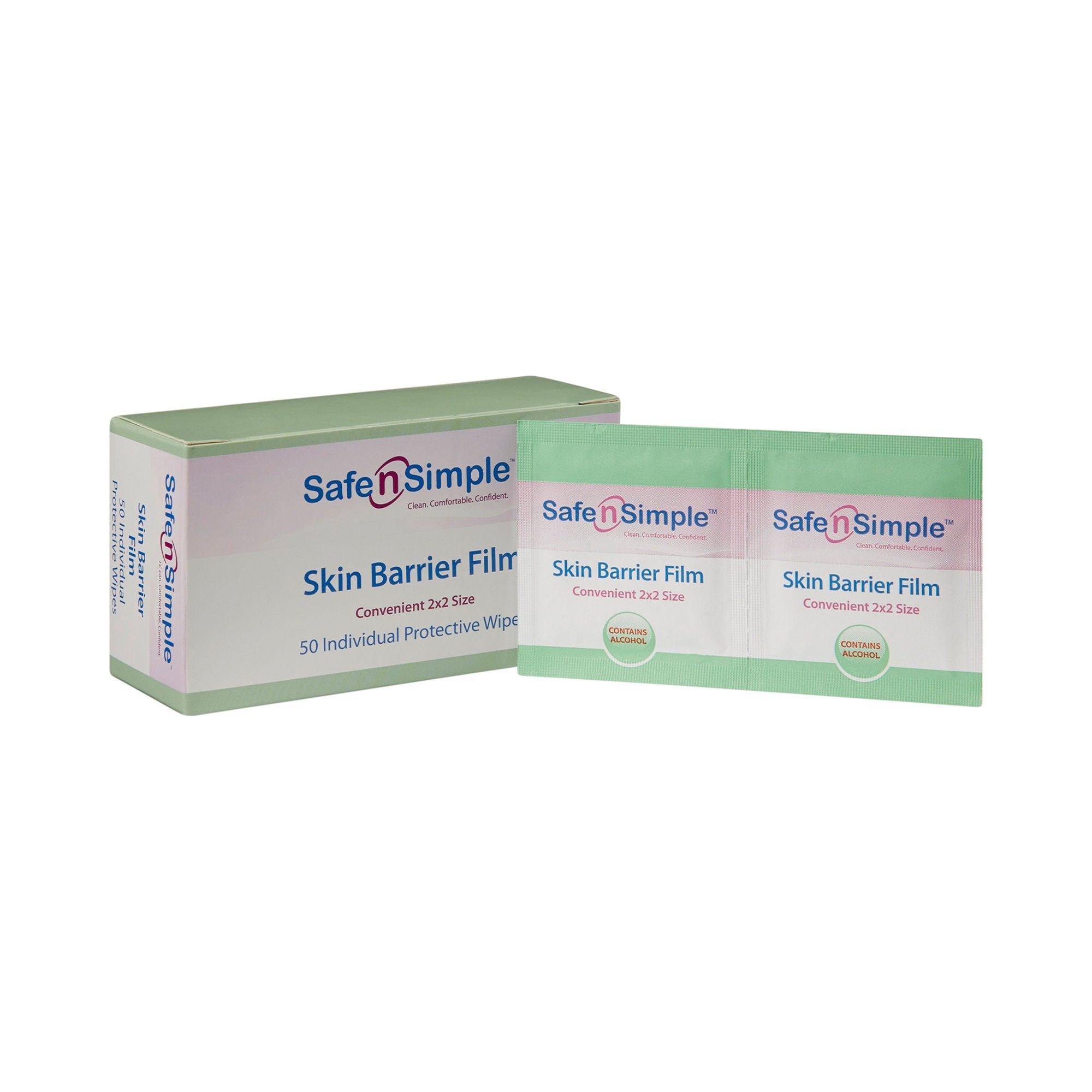 Skin Barrier Wipes with Alcohol, No-Sting, 50ct