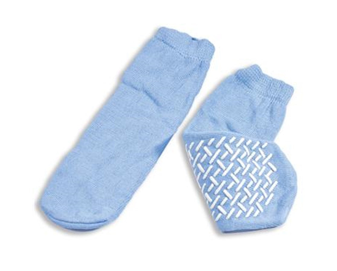 Slipper Socks, Large, Sky-Blue
