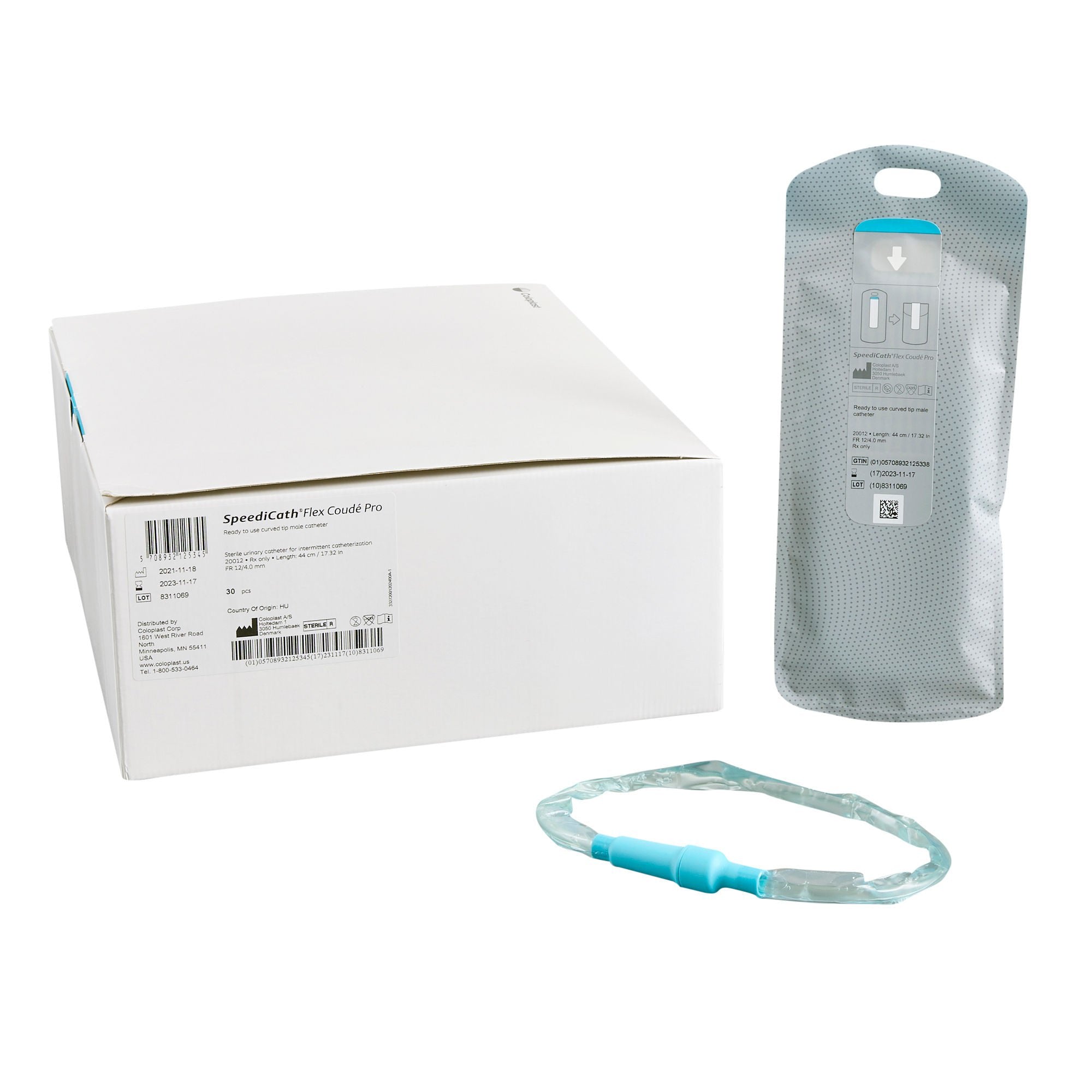 SpeediCath® Flex Coude Pro Standard Catheter, 12FR, 13"